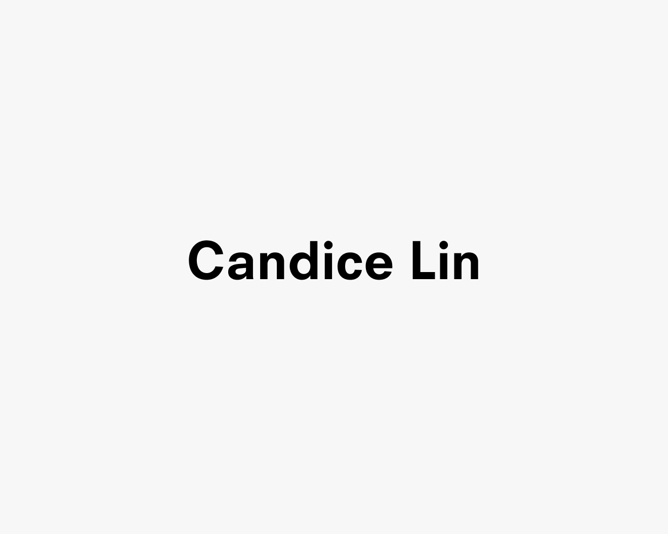 A text description that reads Candice Lin