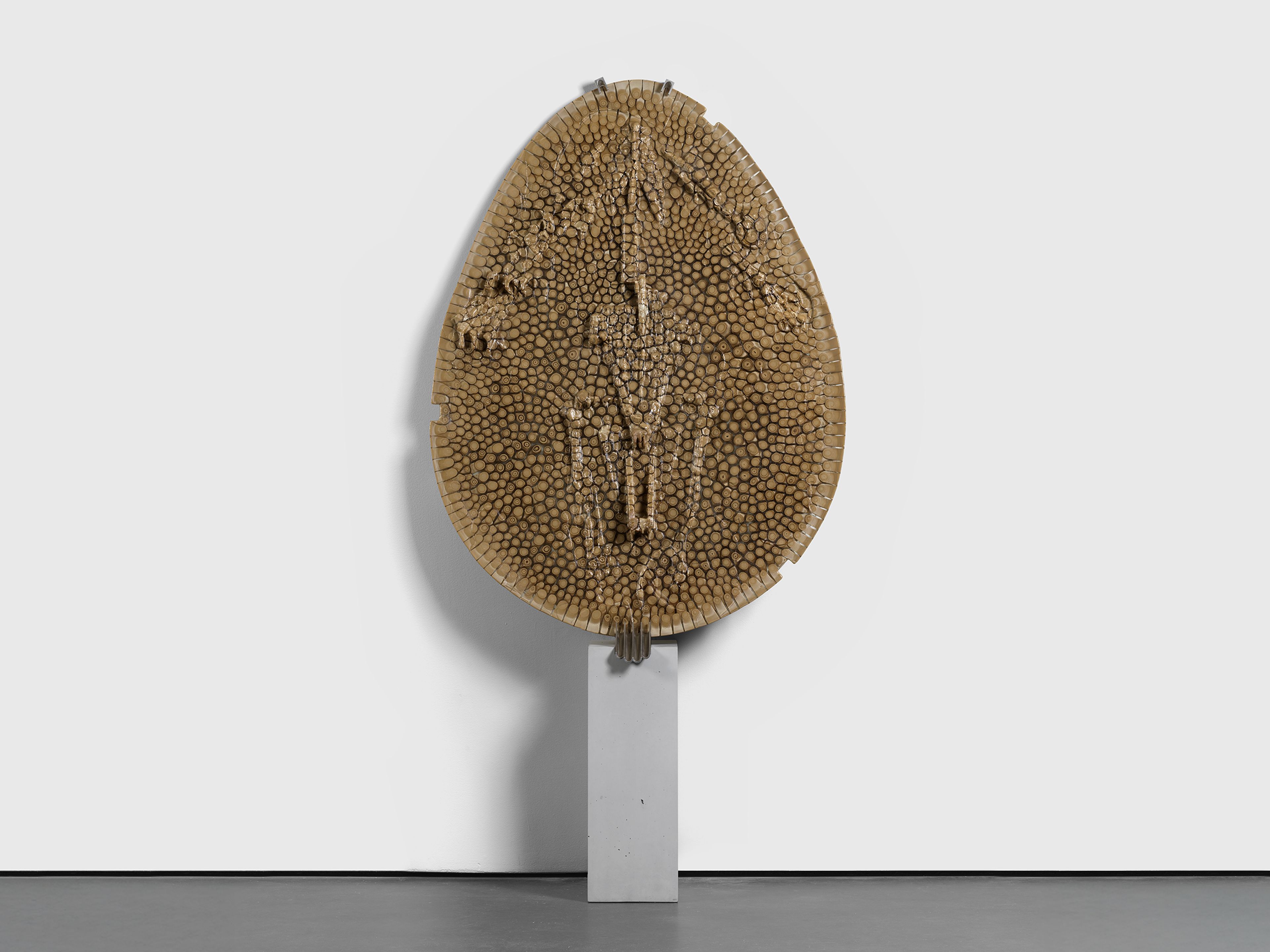 A sculpture by Andra Ursuta, titled Private Dancer (Foreskin Mince), dated 2025