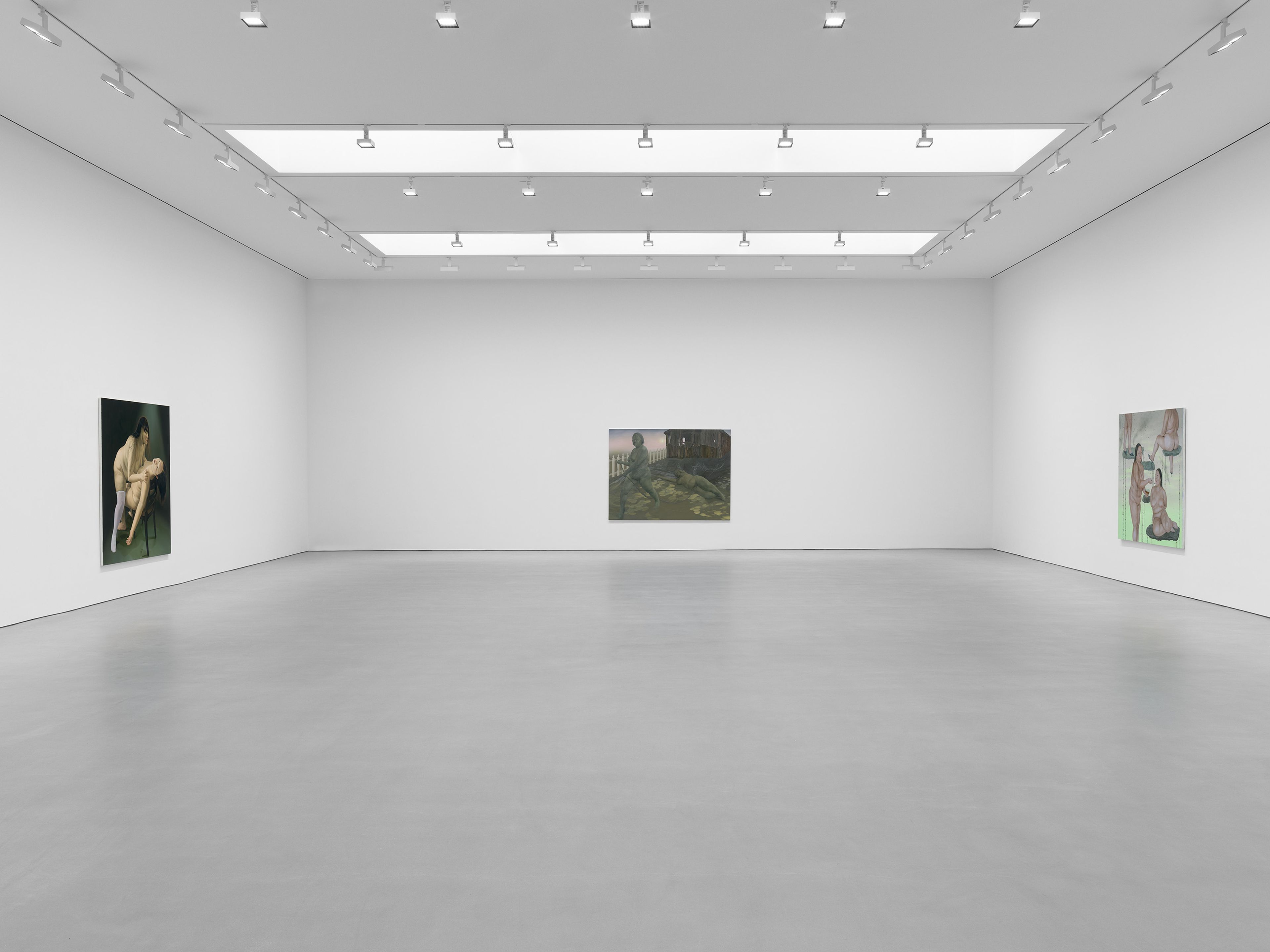 An installation view of the exhibtion, Sasha Gordon: Haze, at David Zwirner in New York, dated 2025.