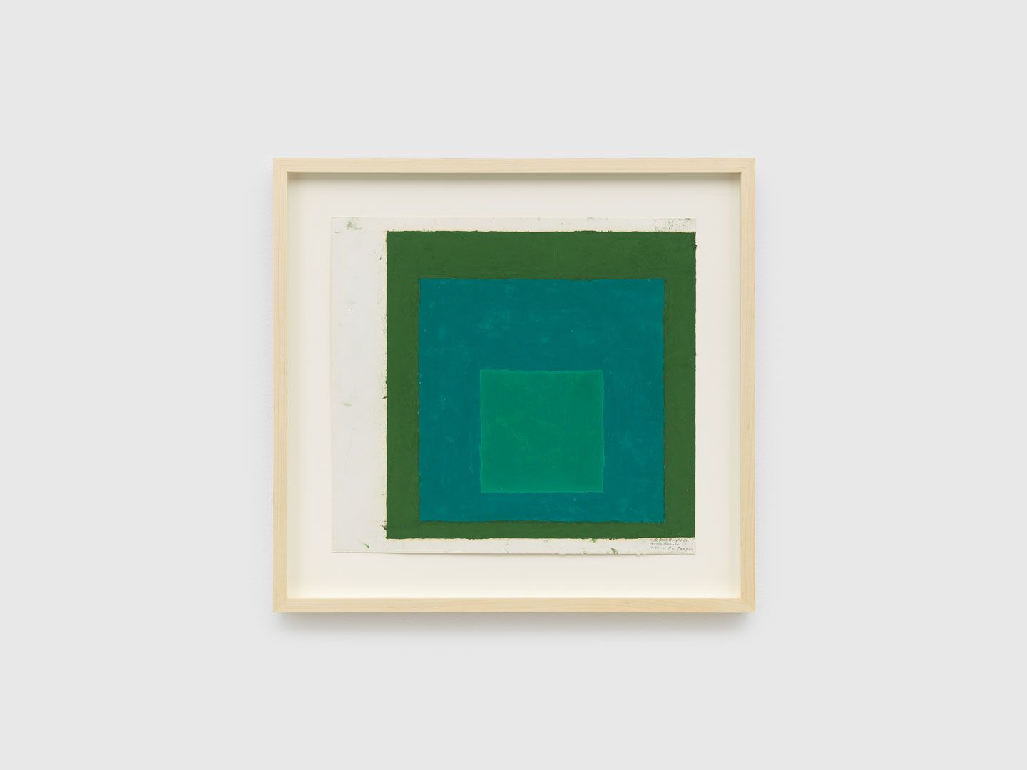 A painting on paper by Josef Albers, titled Study for screenprint EK (Edition Keller) If, circa 1970.