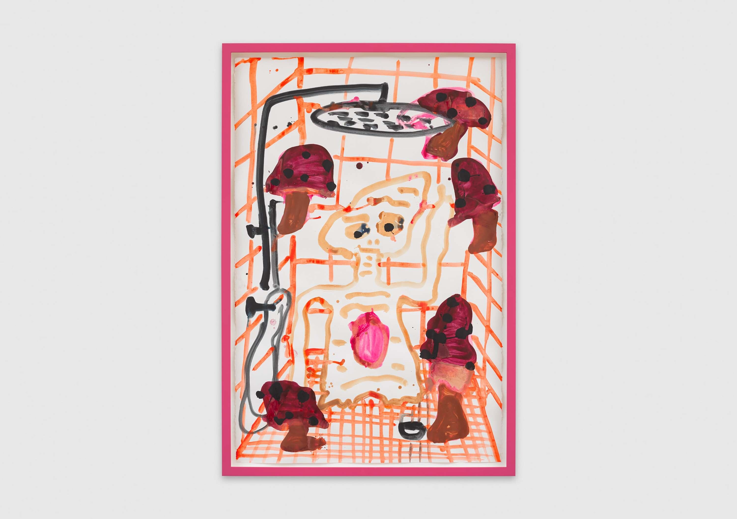 An untitled work on paper by Katherine Bernhardt, dated 2022.
