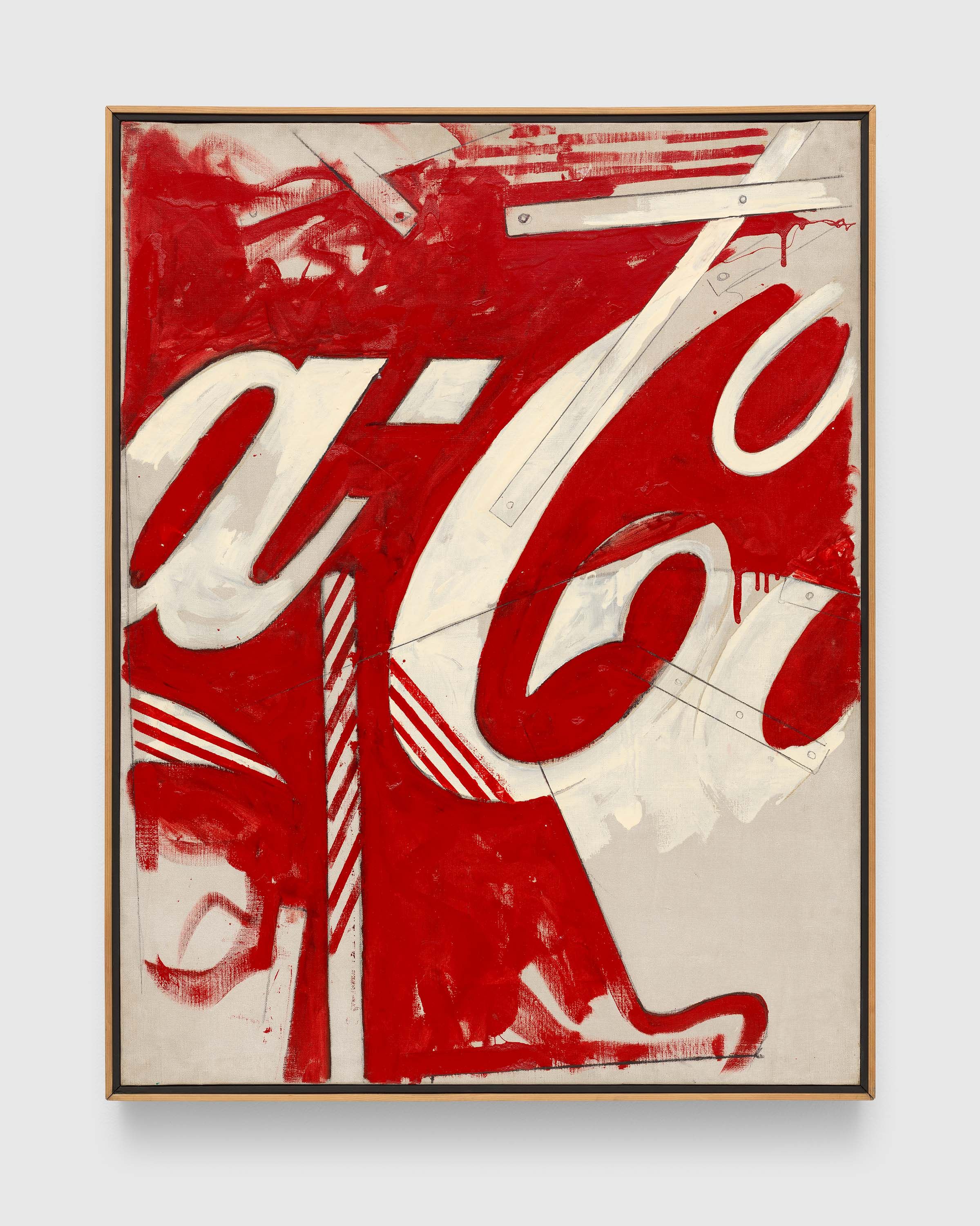A painting by Mario Schifano, titled Elemento per paesaggio, dated 1965.