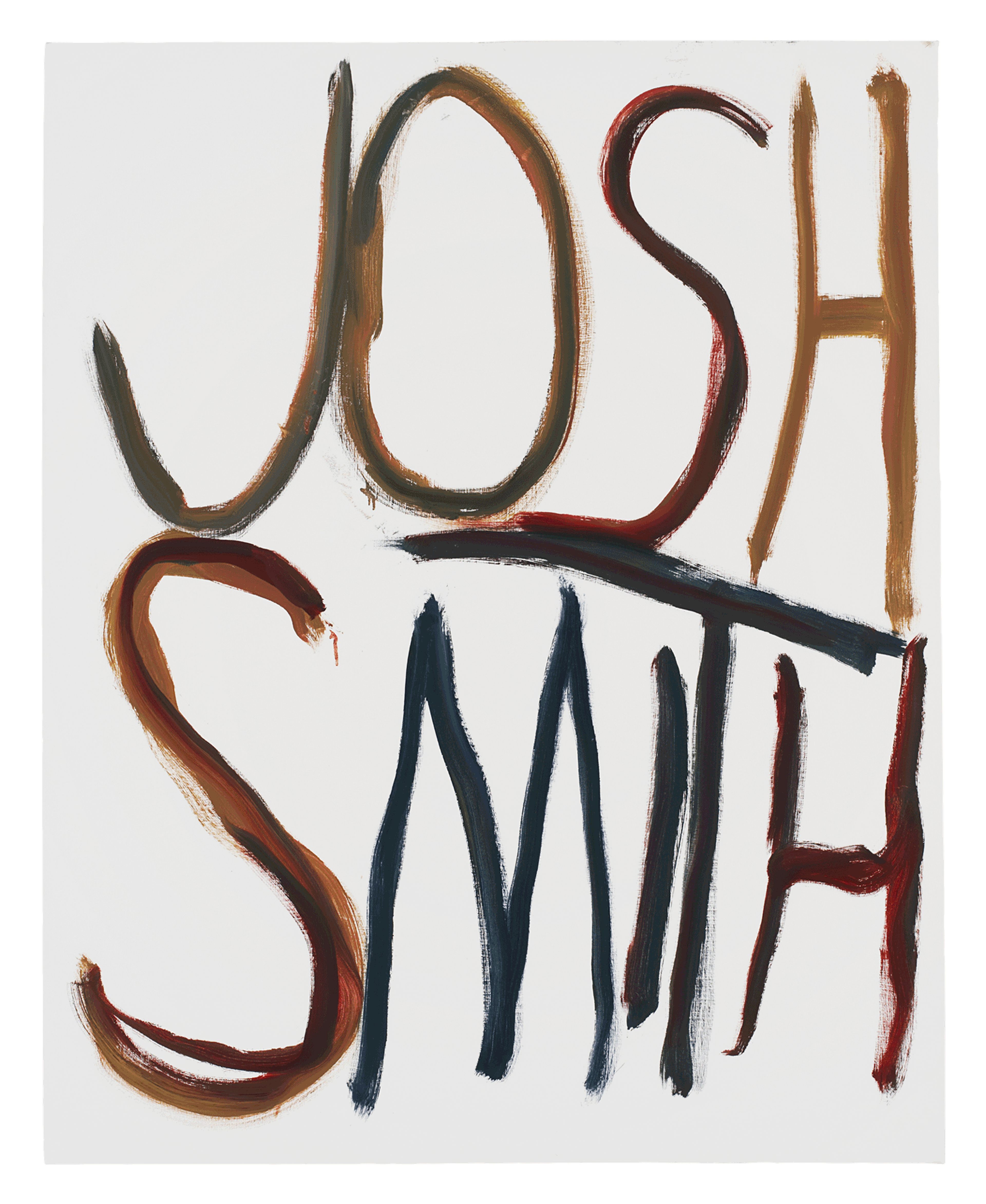 An untitled painting by Josh Smith, dated 2007.