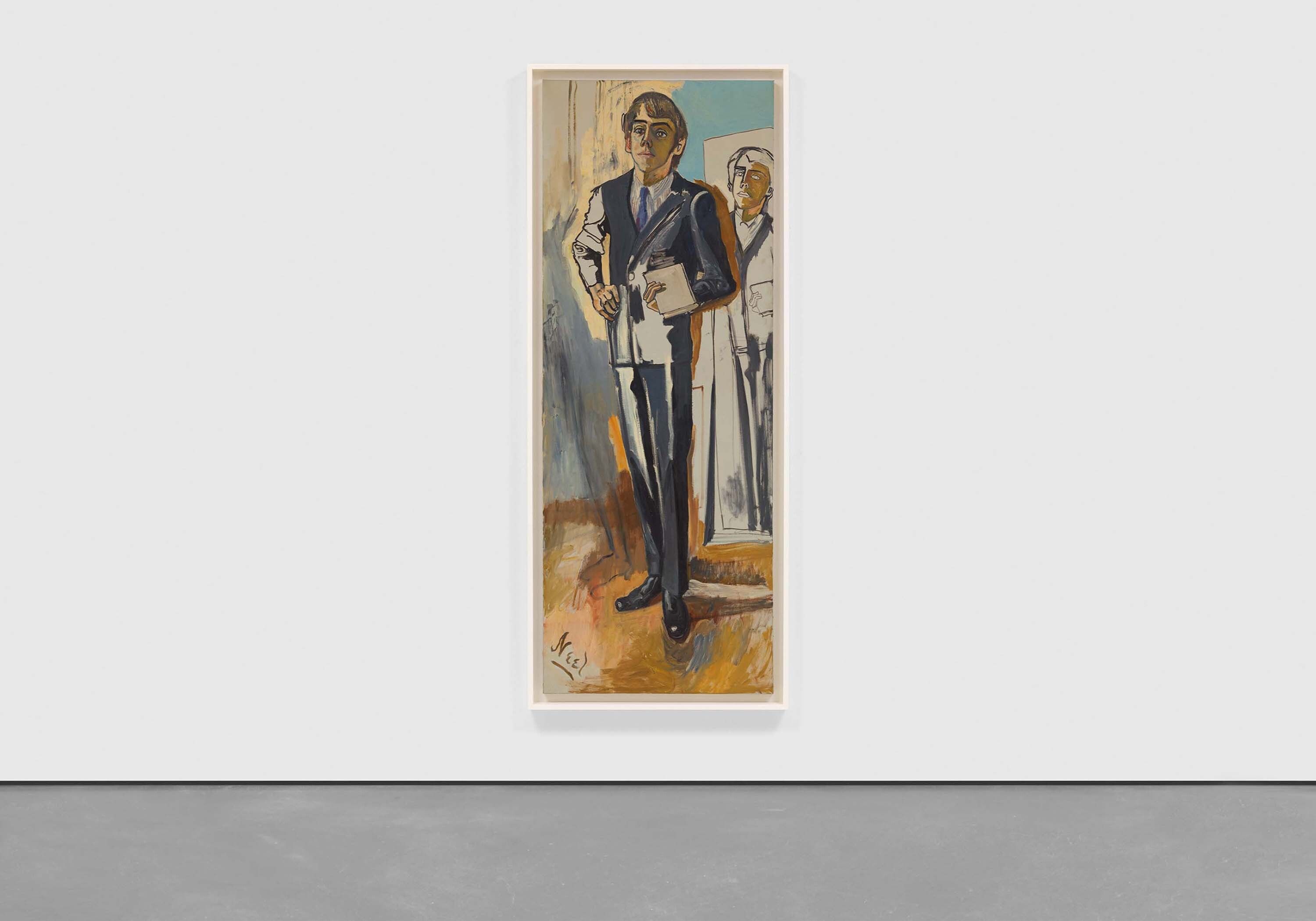 A painting by Alice Neel, titled Dick Kollmar, dated circa 1965.