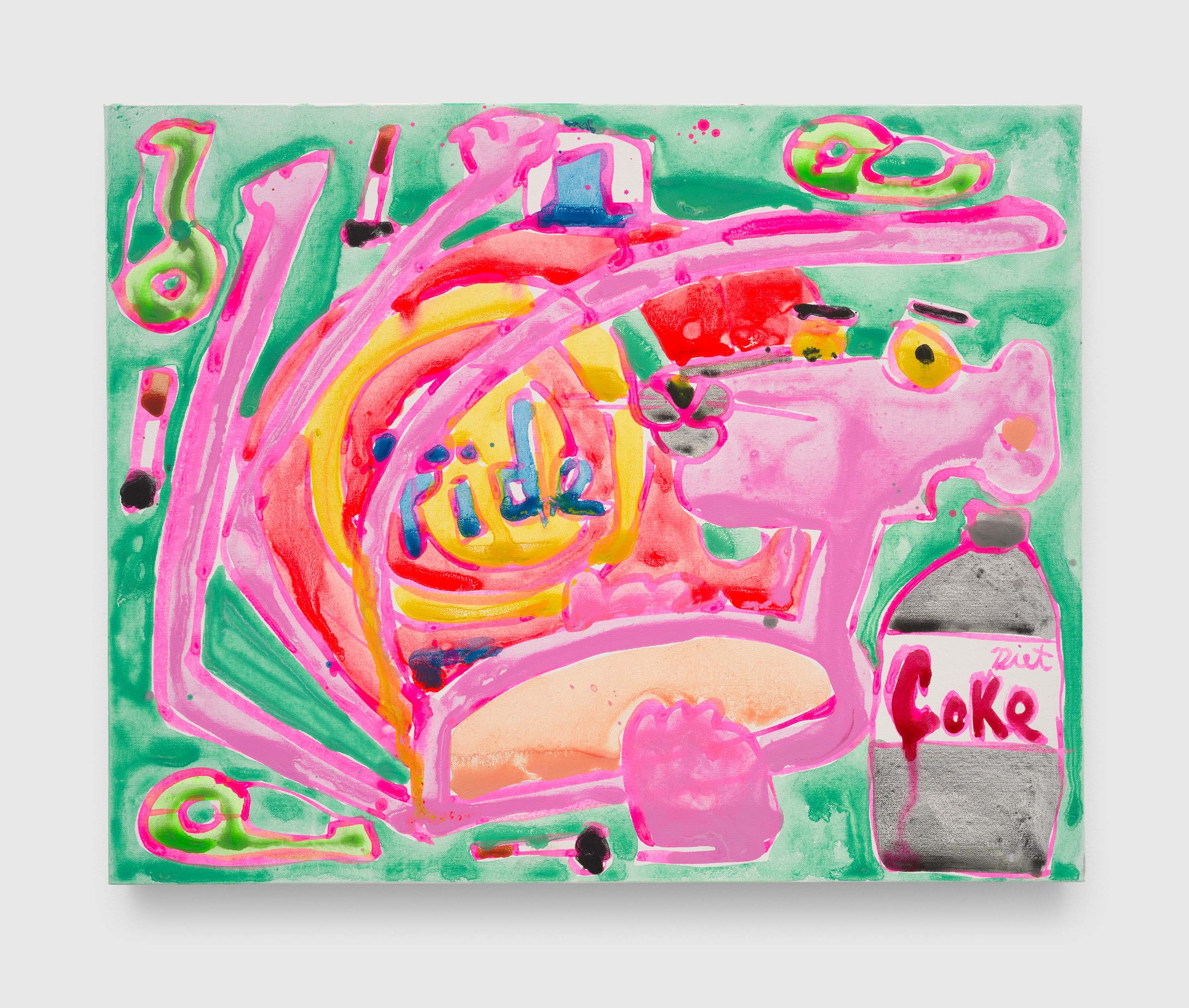 An untitled painting by Katherine Bernhardt, dated 2025.