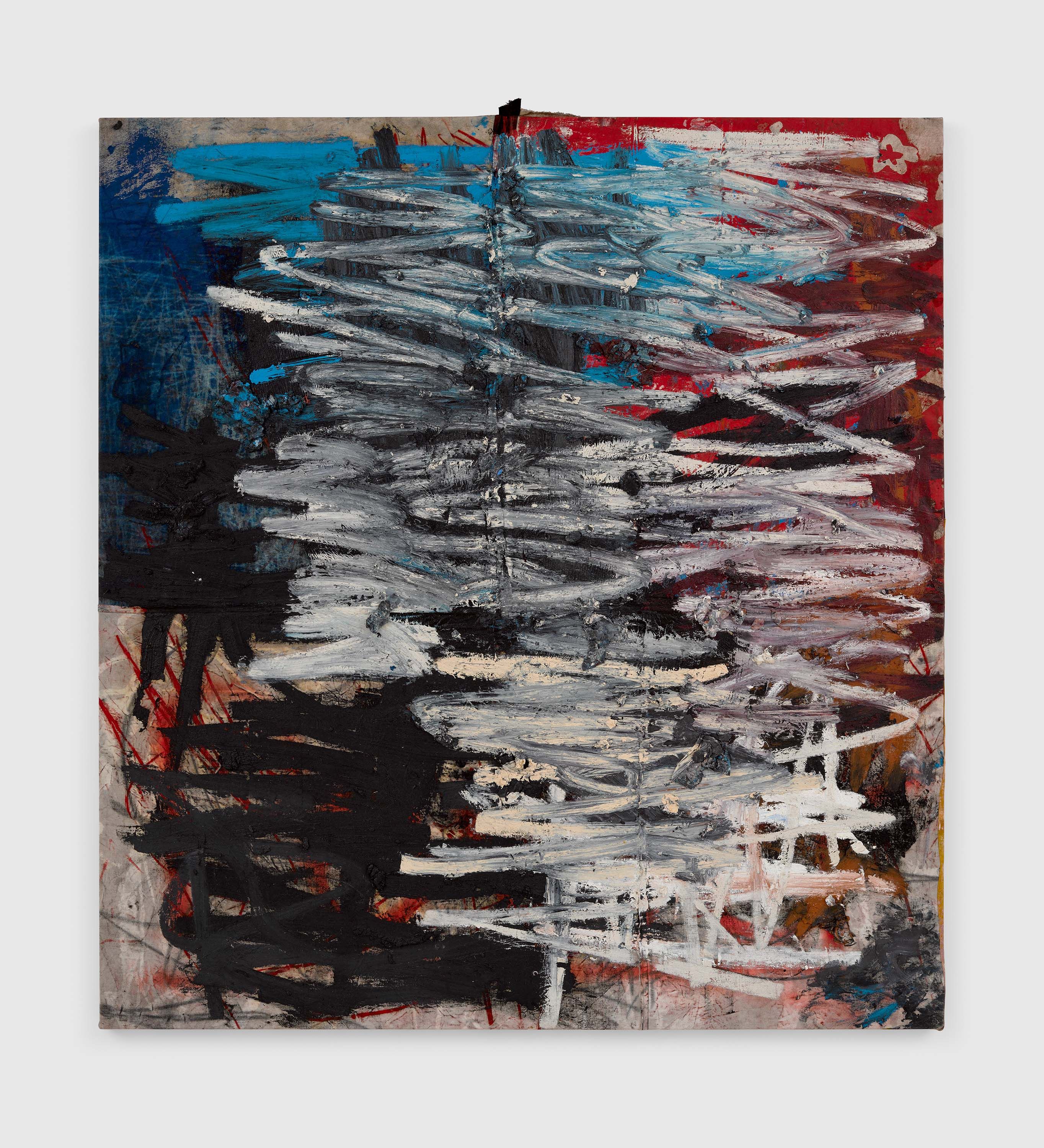 A painting by Oscar Murillo, called (untitled) news, 2020 to 2021.