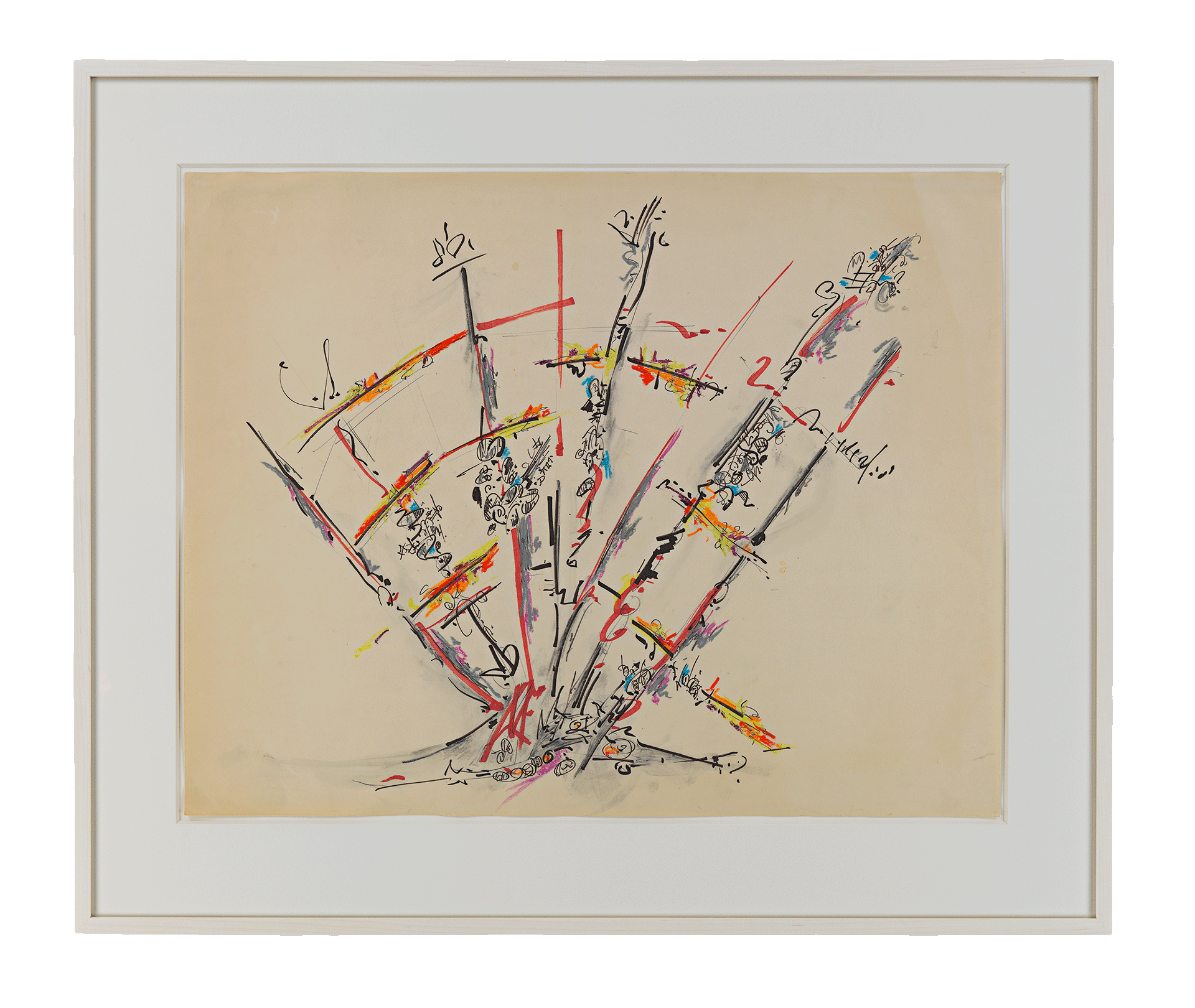 A drawing by Gordon Matta-Clark, titled Energy Tree, dated 1972 to 1973.