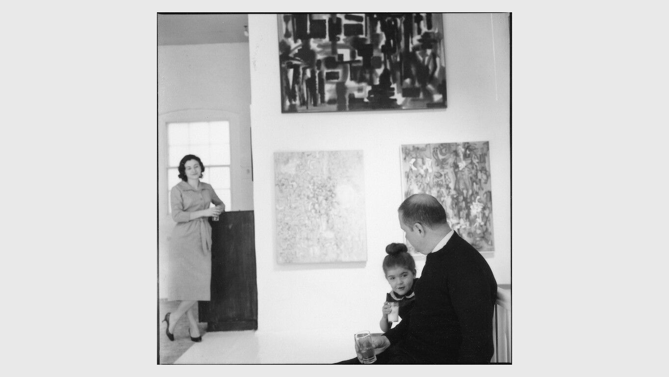 Ad Reinhardt in his apartment on 19th street.