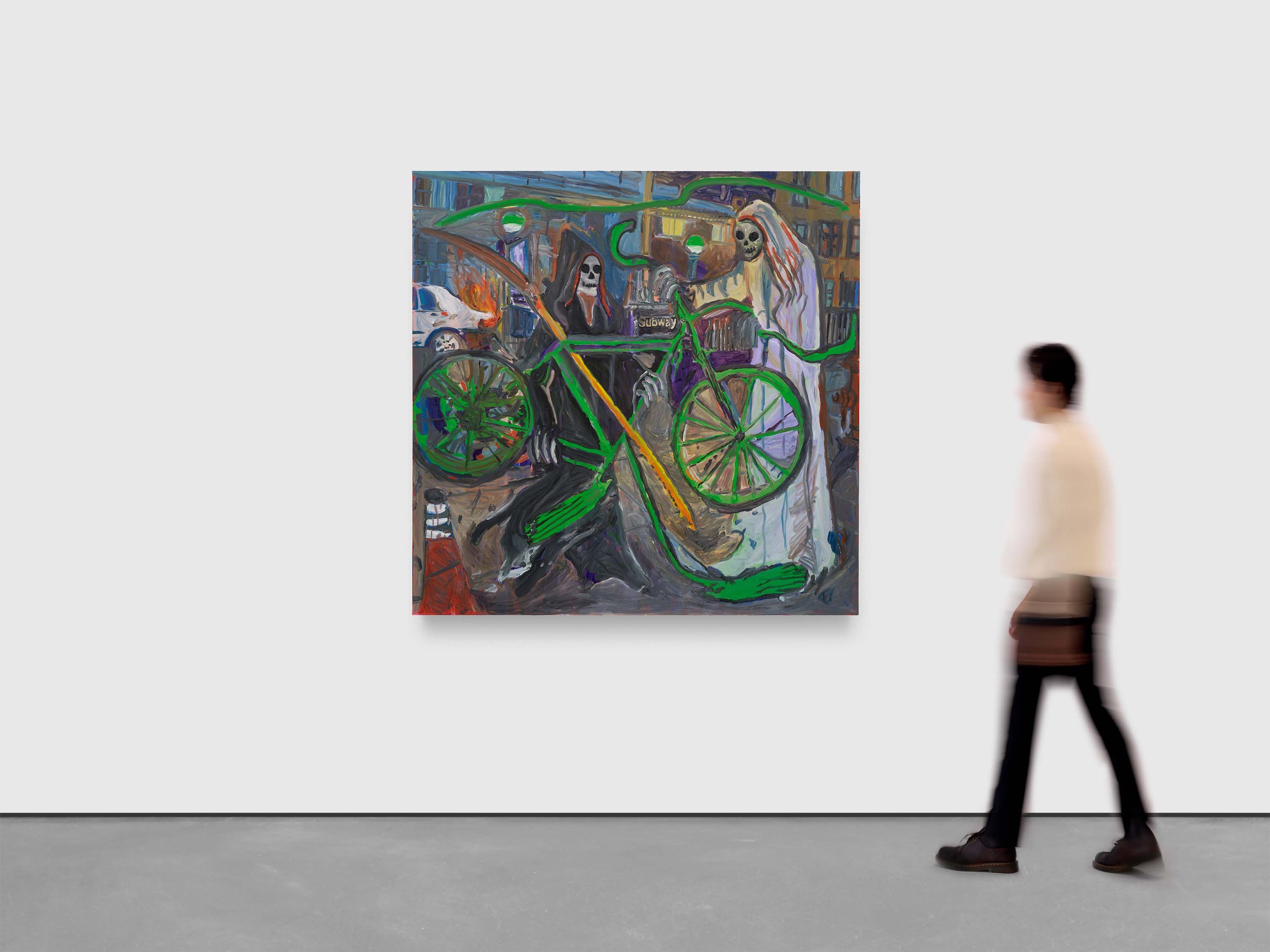 A painting by Josh Smith, titled Mad Love, dated 2025.
