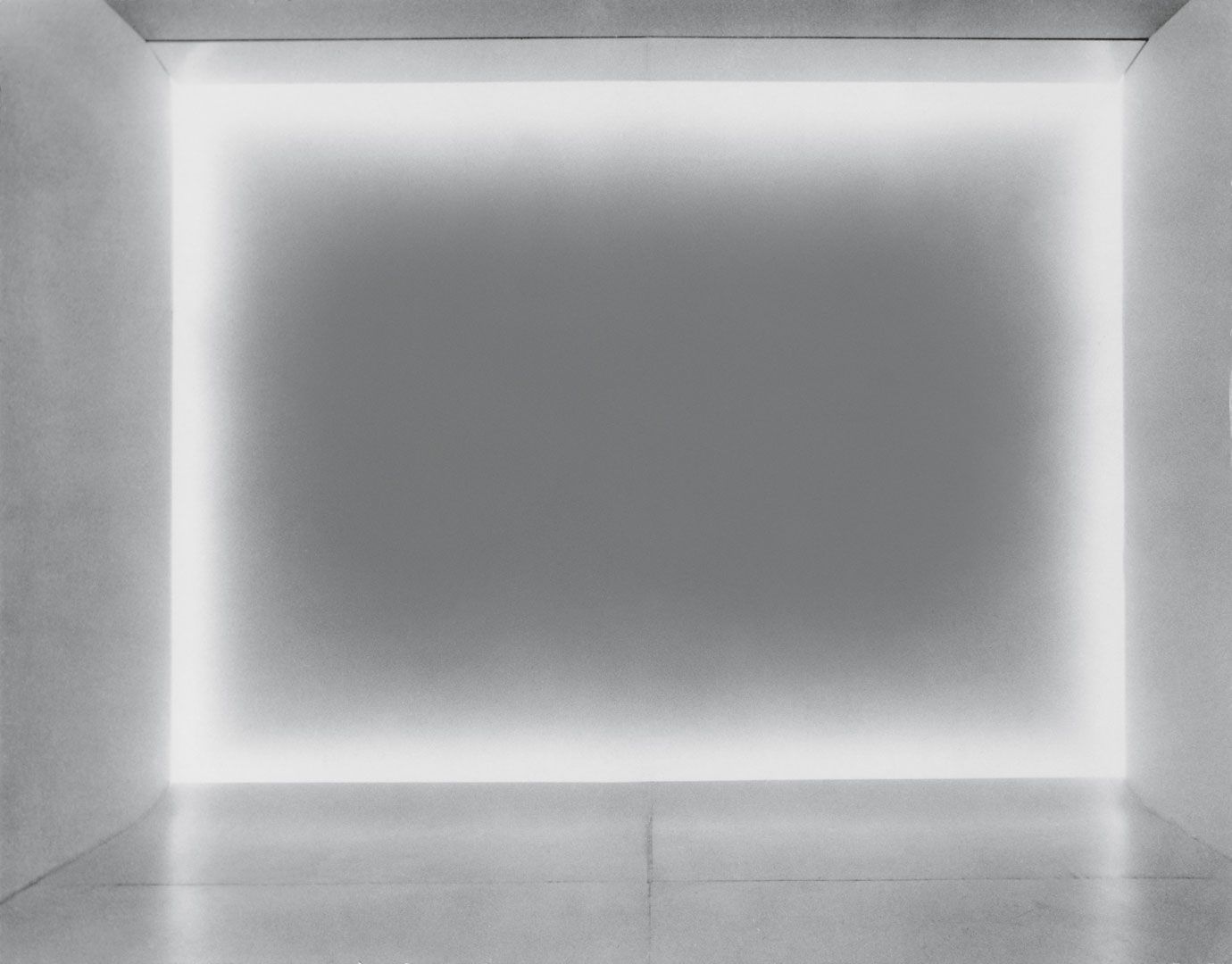 An installation view of Doug Wheeler's work, Eindhoven Stedelijk Van Abbemuseum Installation (Environmental Light), dated 1969.