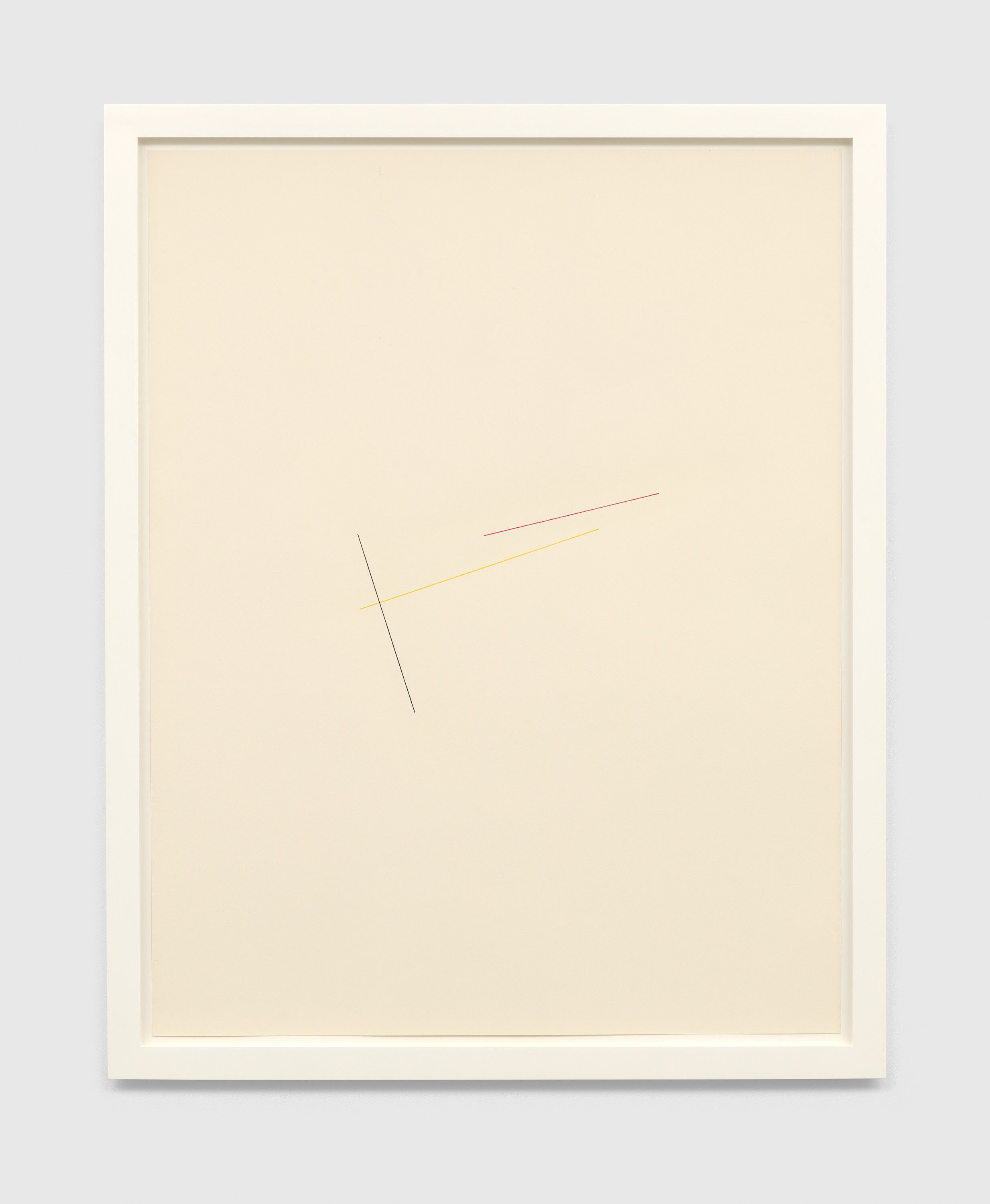 A colored pencil on paper artwork by Fred Sandback, called Untitled, dated 1986.