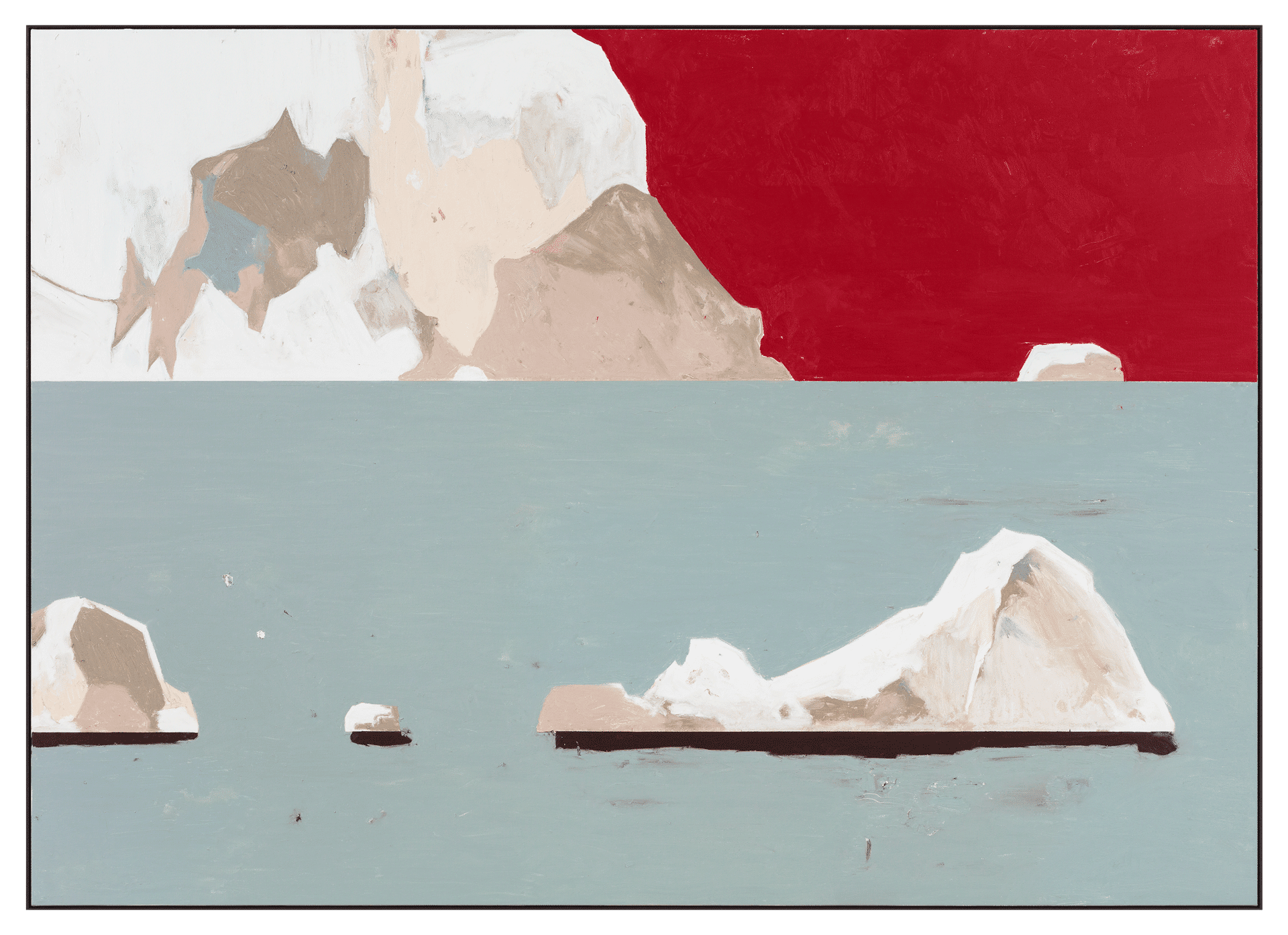 An untitled painting by Harold Ancart, dated 2018.