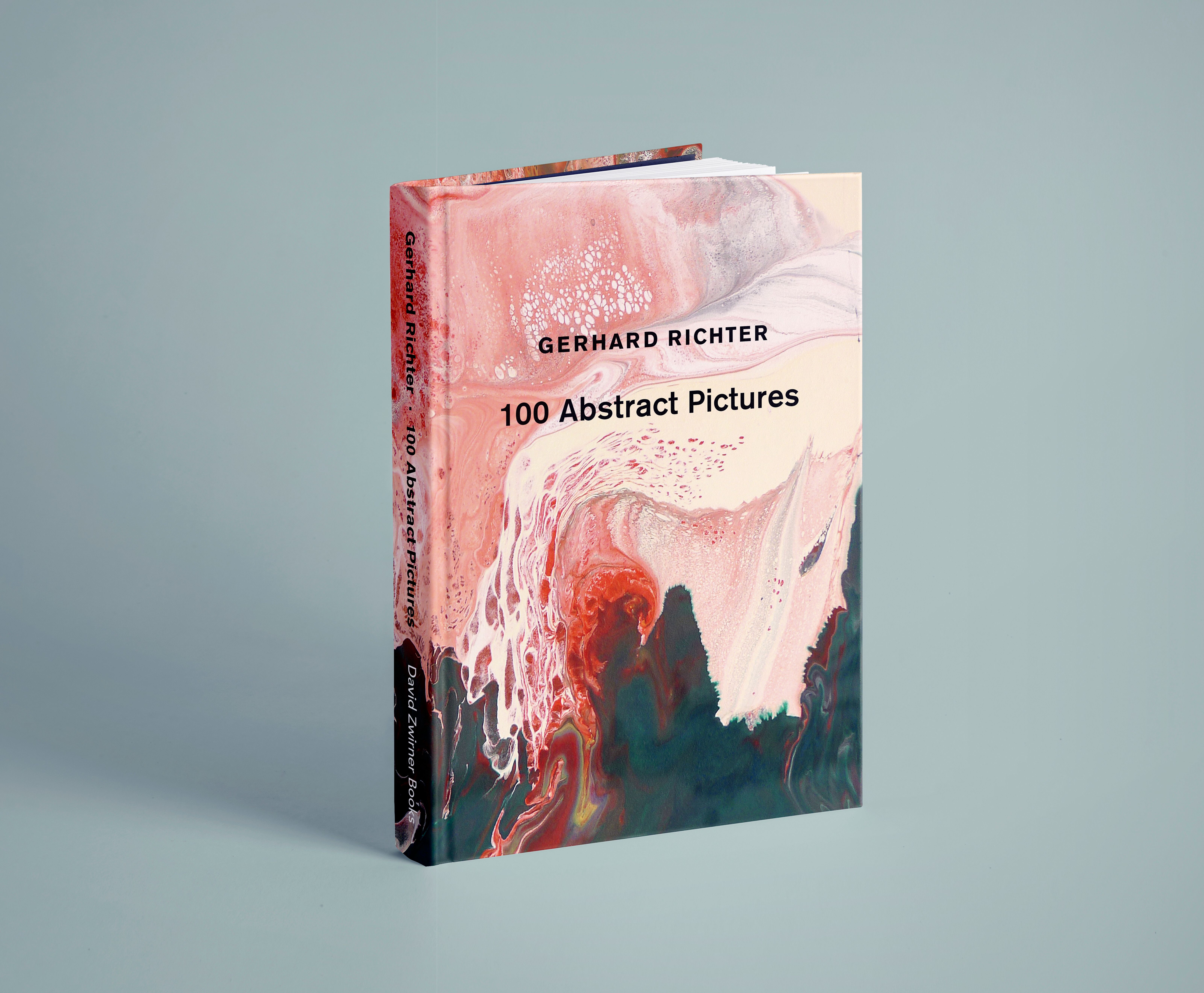 A photograph of the Gerhard Richter book "Gerhard Richter: 100 Abstract Pictures"