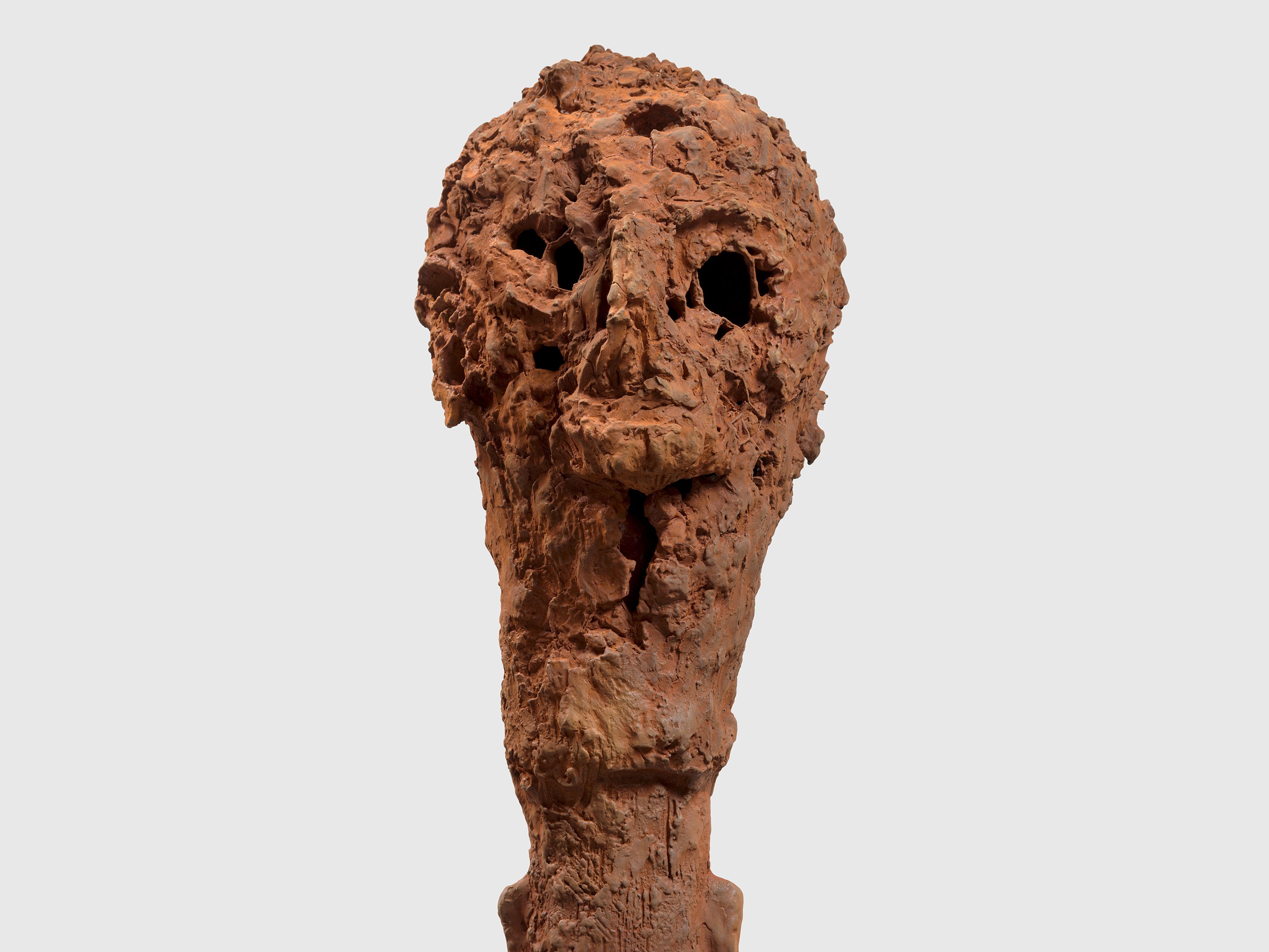 A detail from a sculpture by Huma Bhabha, titled Distant Star, dated 2025.