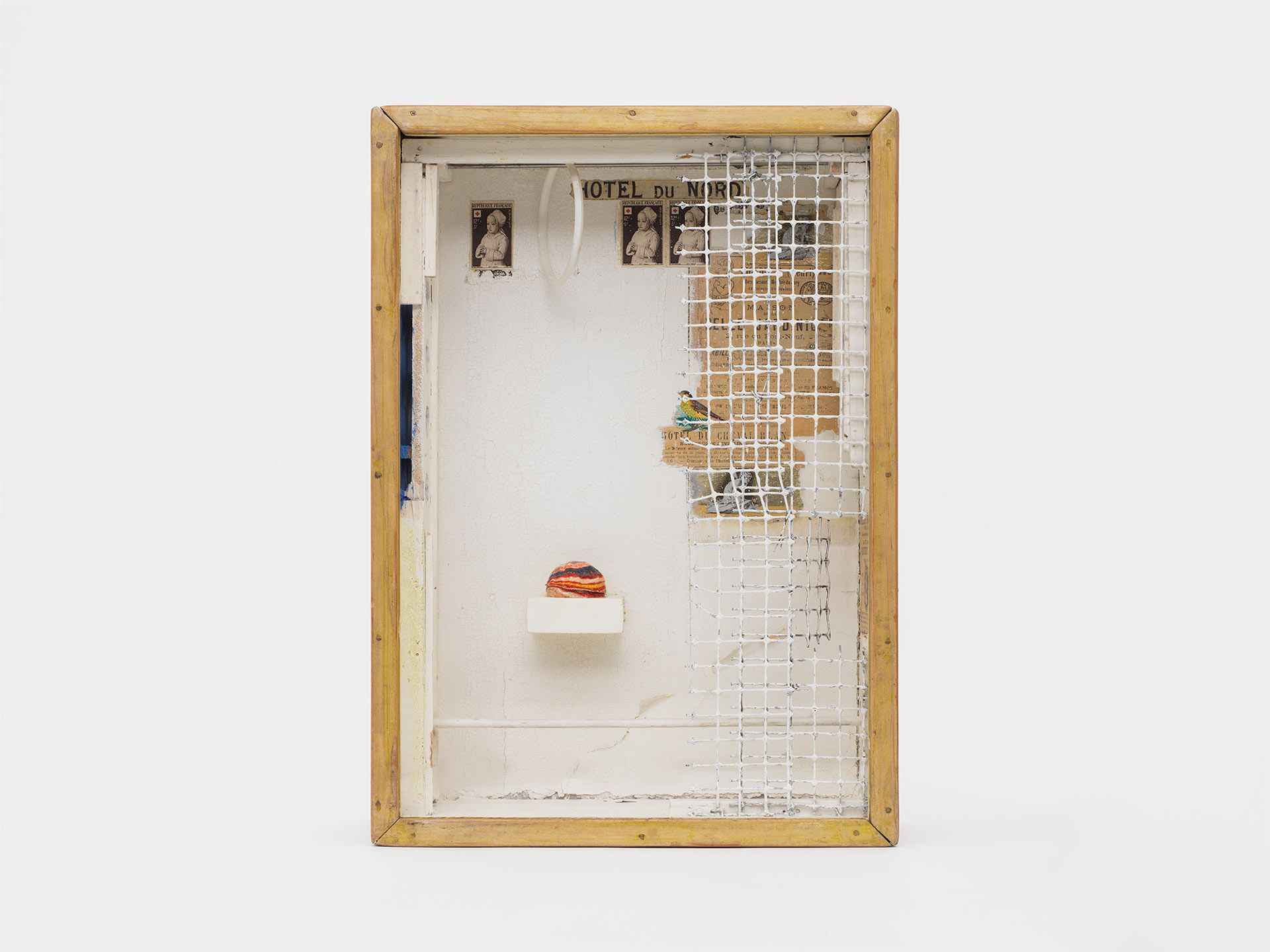 A sculpture by Joseph Cornell, titled Untitled (Hotel du Nord), dated 1950.