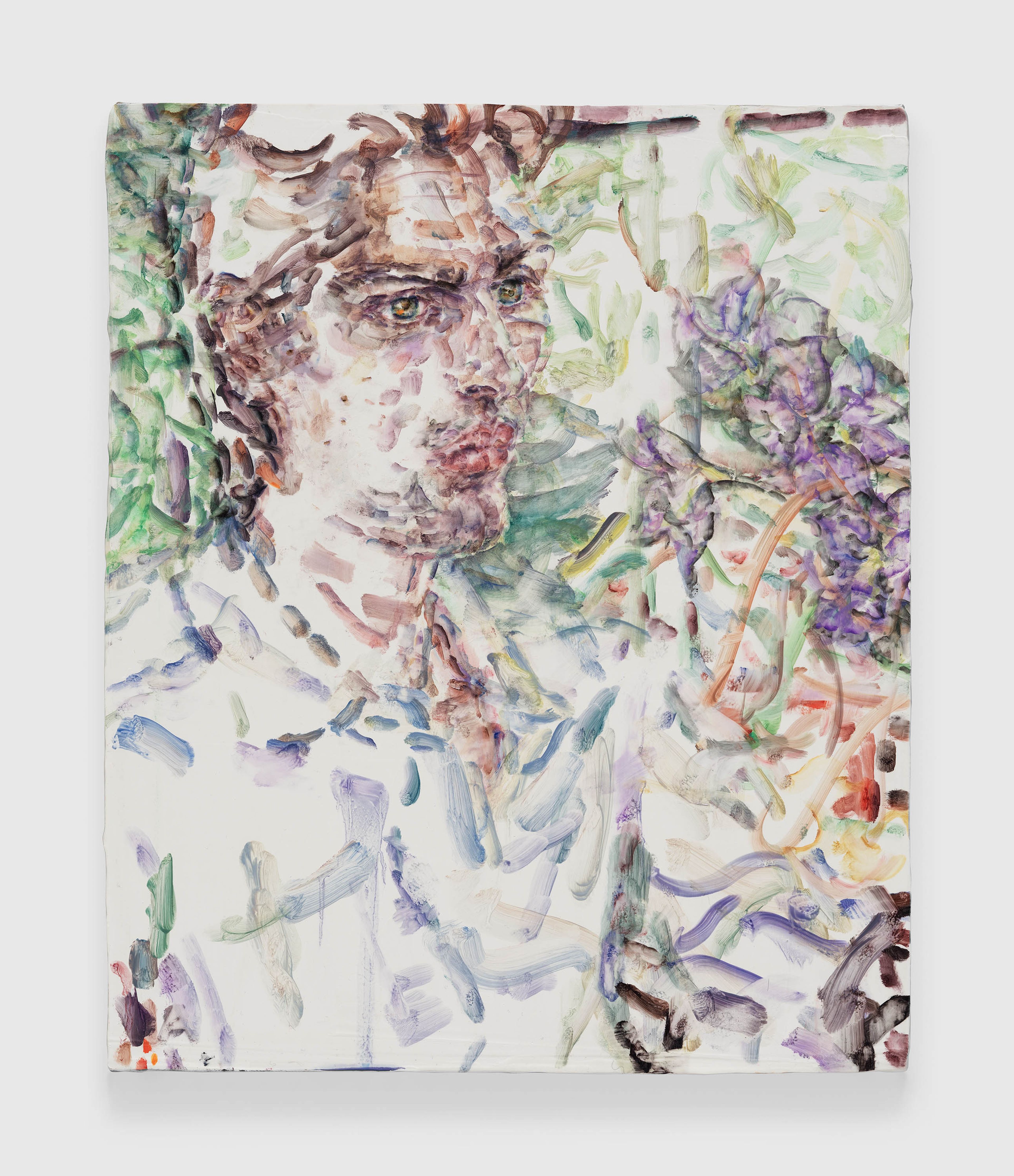 A painting by Elizabeth Peyton, titled daystar (Atesh), dated 2024.