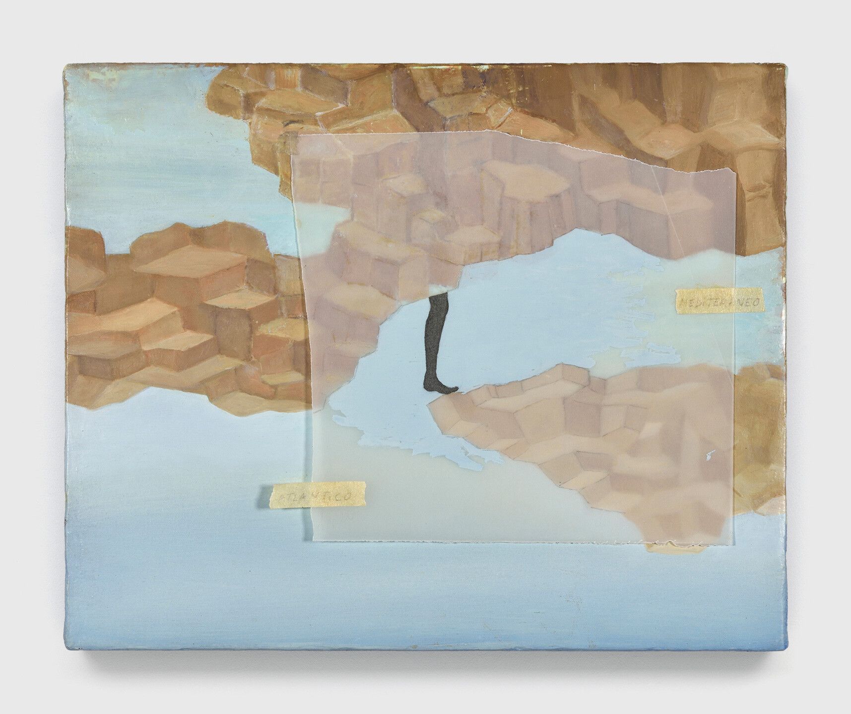 A painting by Francis Alÿs, titled Untitled (Study for 'Don't Cross the Bridge Before You Get to the River'), dated 2006-2008.