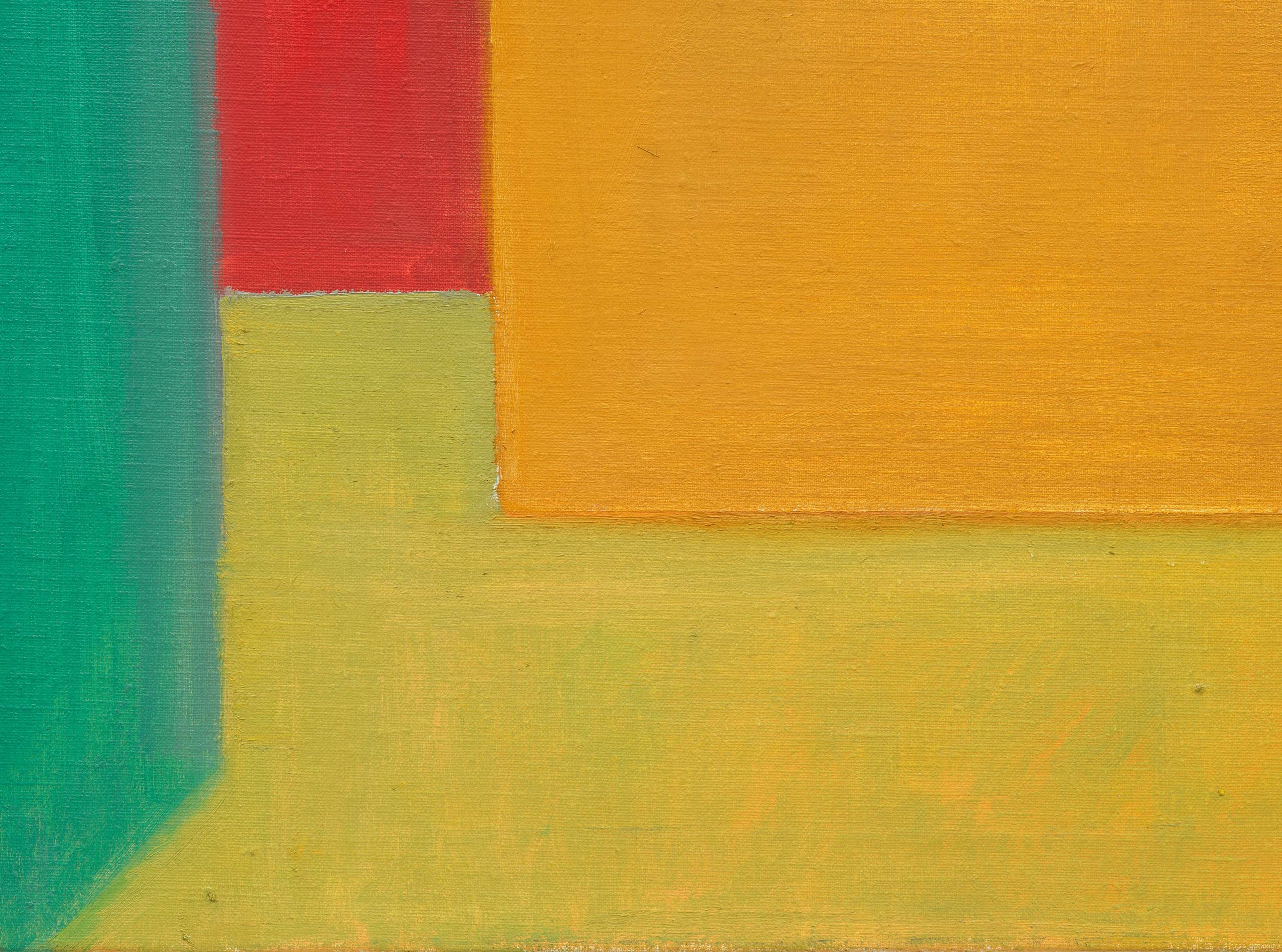 A detail of a painting by Raoul De Keyser, titled Model for Cabinet, dated 1989.