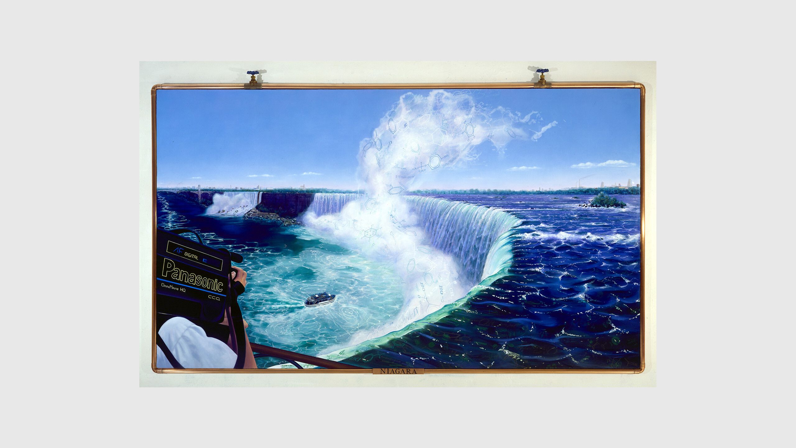 A painting titled Niagara made by Frank Moore between 1994 to 1995