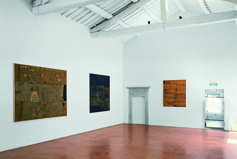 Installation view of "Room VIII, Palazzo Albizzini," at the Burri Foundation in Città di Castello, Italy
