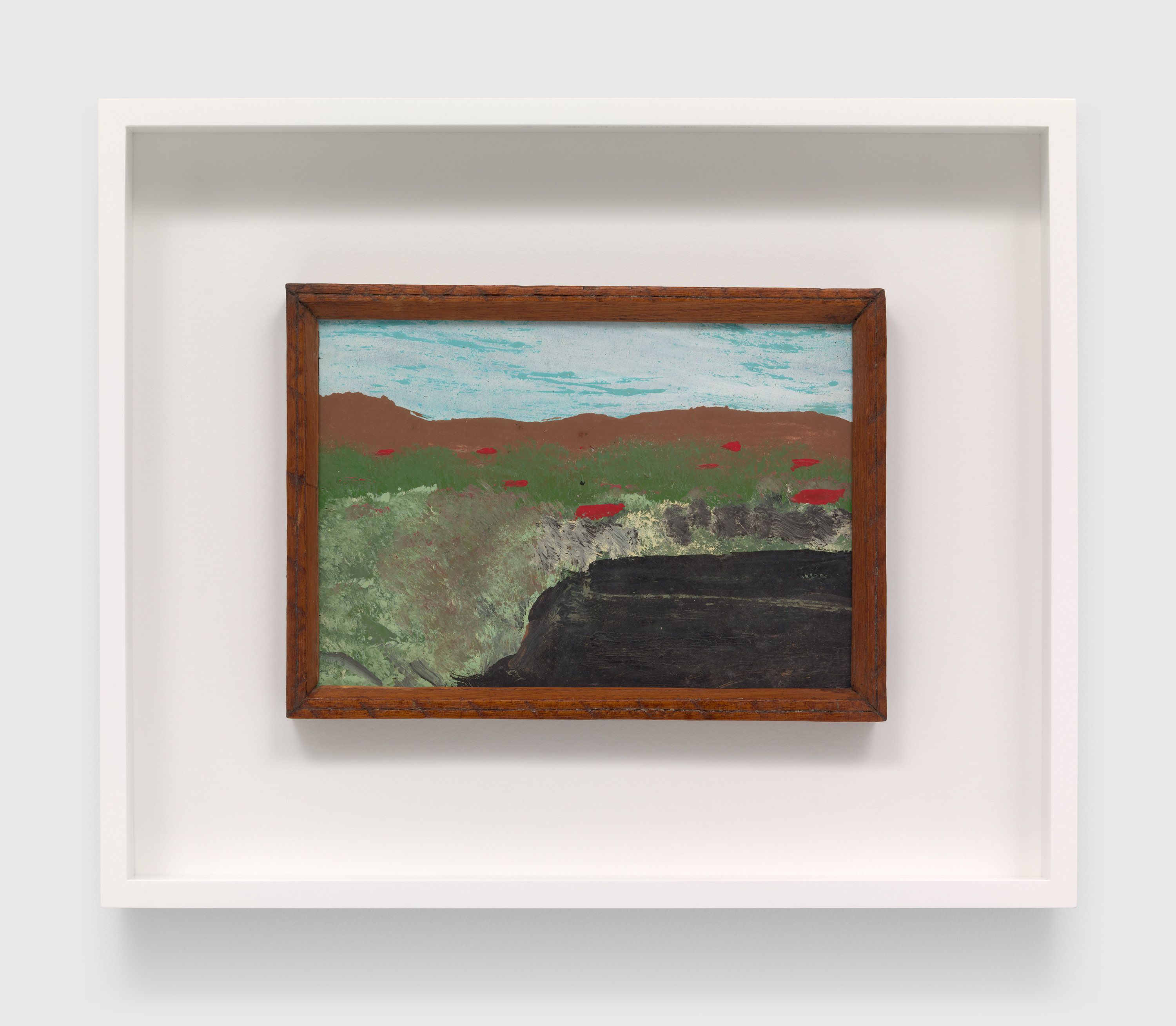 A work on paper by Frank Walter, called Untitled (Landscape with Red Roofs), n.d.