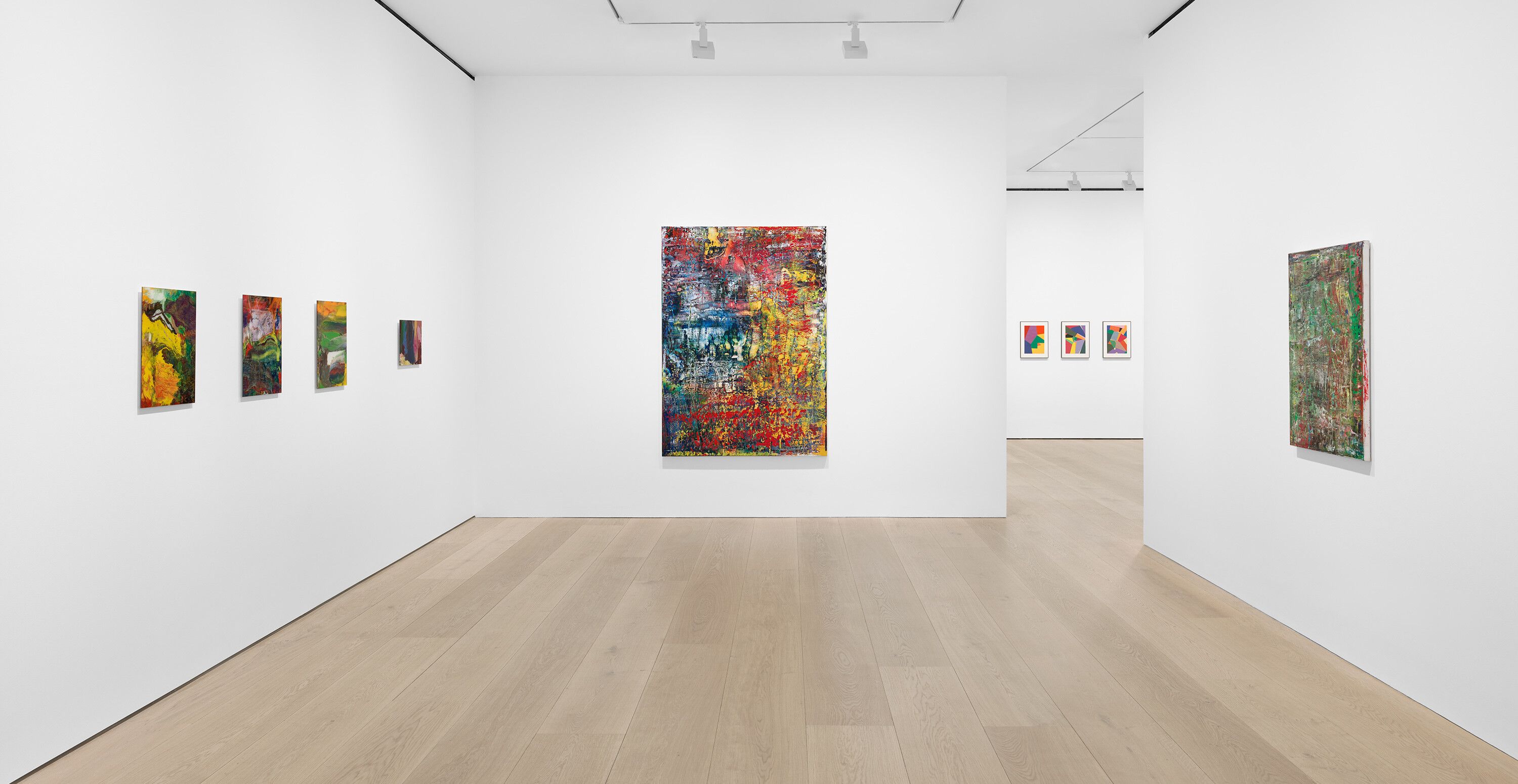 An installation view of an exhibition titled Gerhard Richter, at David Zwirner, London, in 2024.