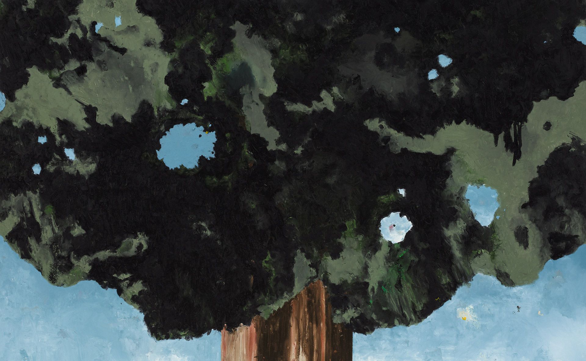 A detail from painting by Harold Ancart, called Untitled, dated 2020.