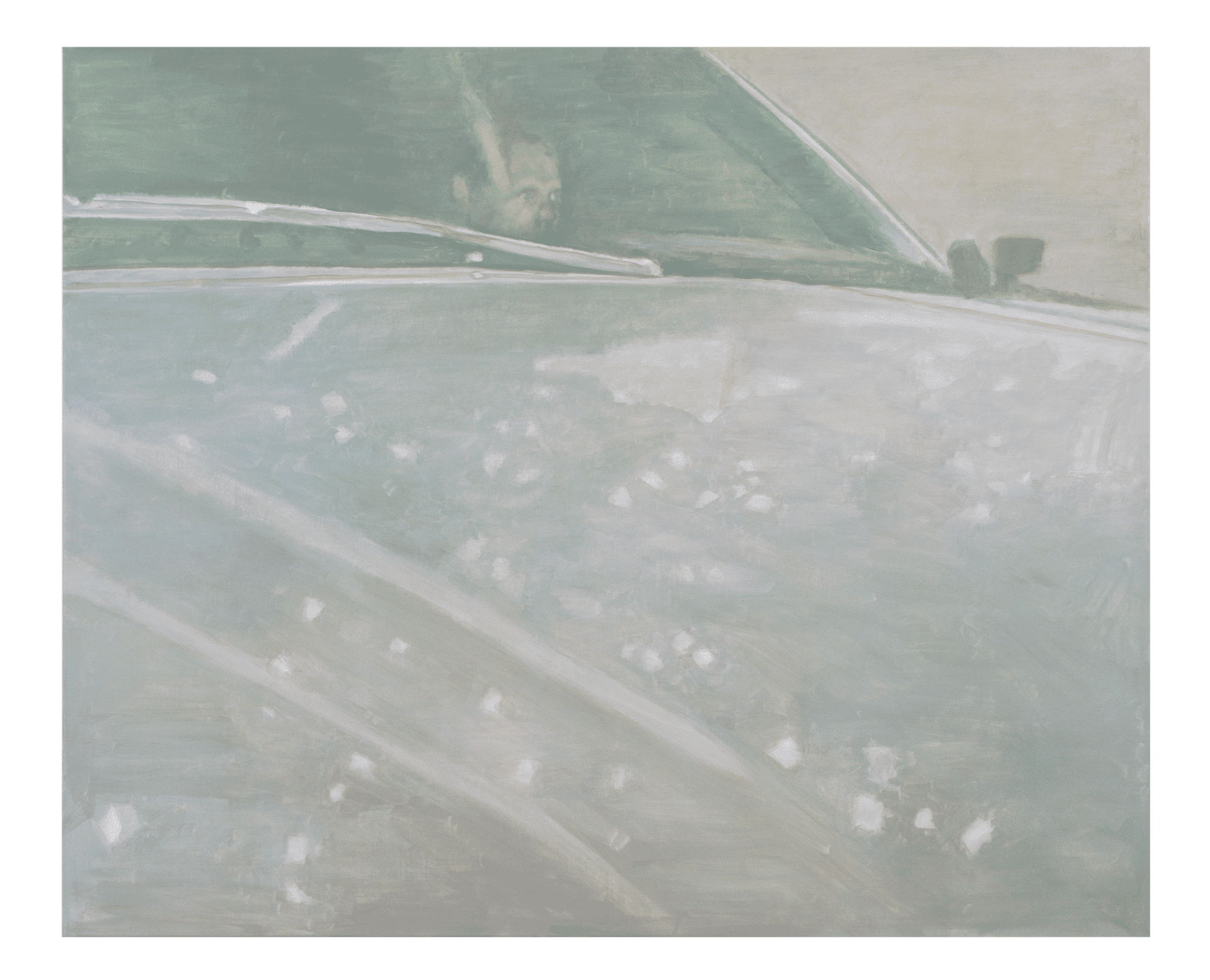 A painting by Luc Tuymans, titled Frank, dated 2003.
