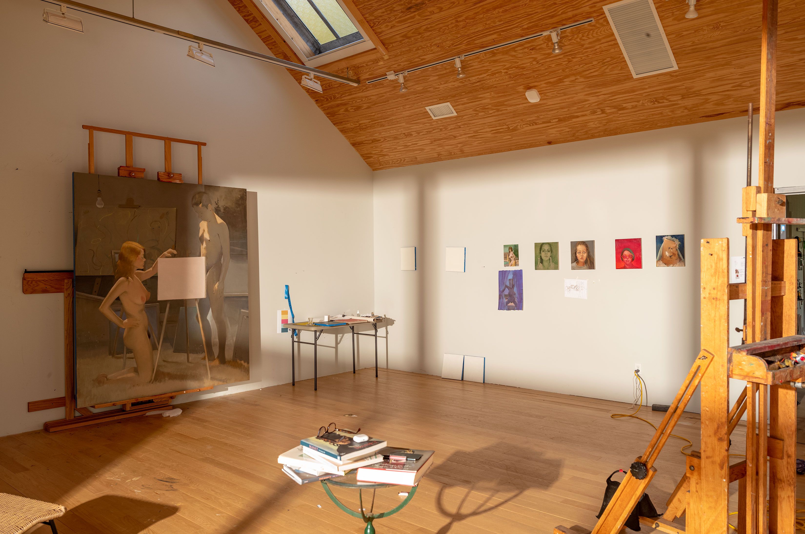Lisa Yuskavage’s studio in Orient, New York, 2021