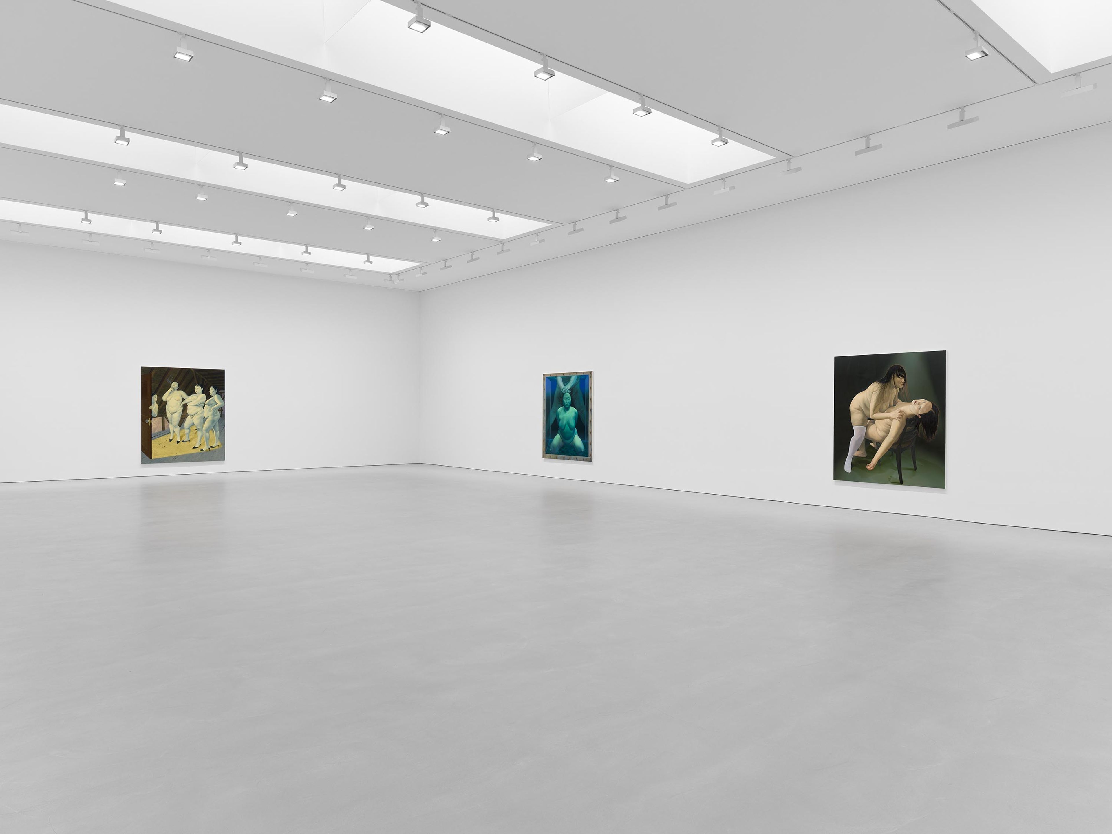 An installation view of the exhibtion, Sasha Gordon: Haze, at David Zwirner in New York, dated 2025.