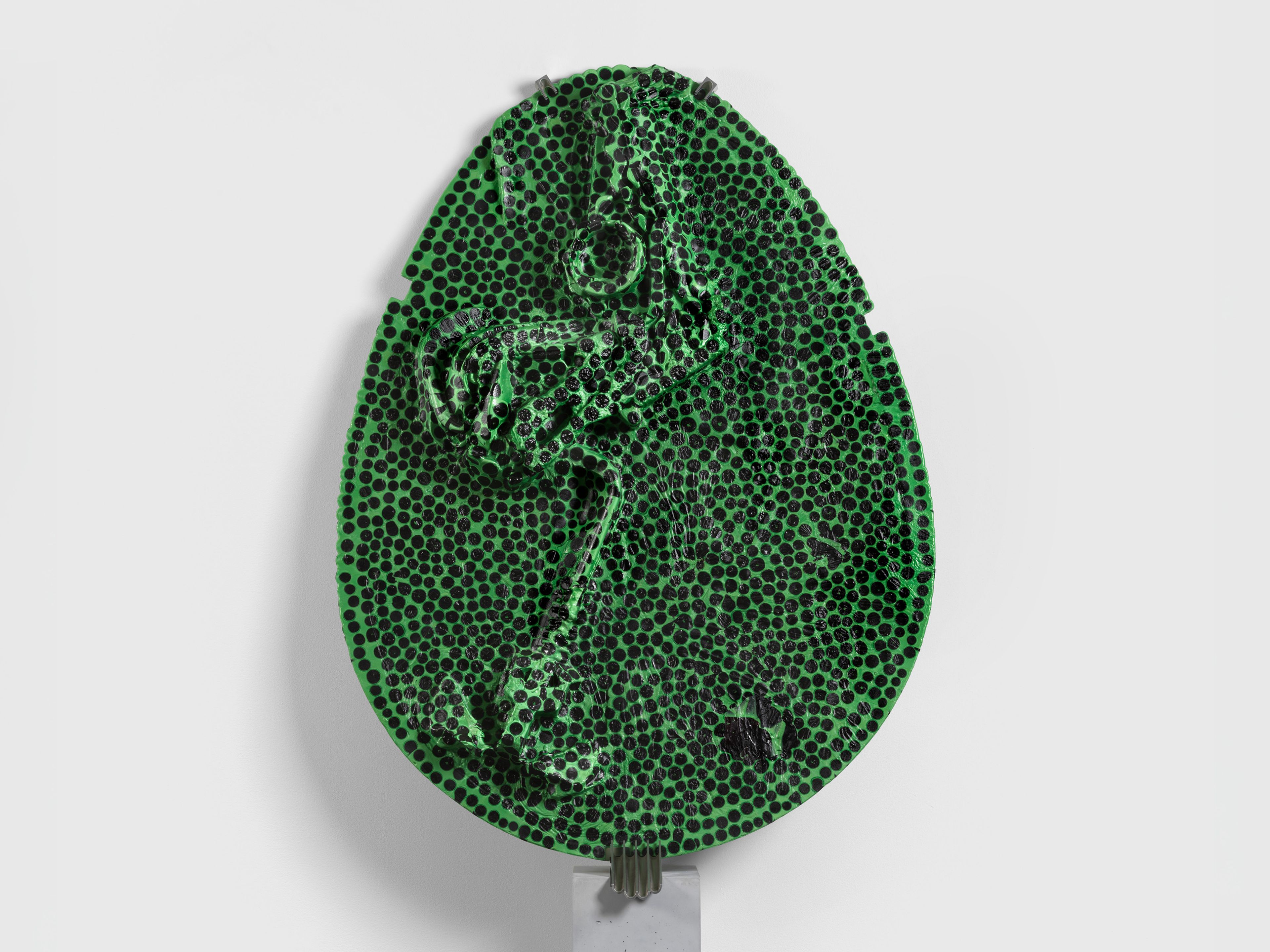 A sculpture by Andra Ursuta, titled Private Dancer (Pesto), dated 2025.