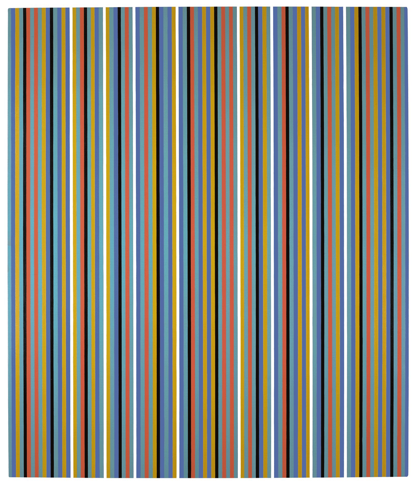 A painting by Bridget Riley, titled Apr√®s Midi, dated 1981.