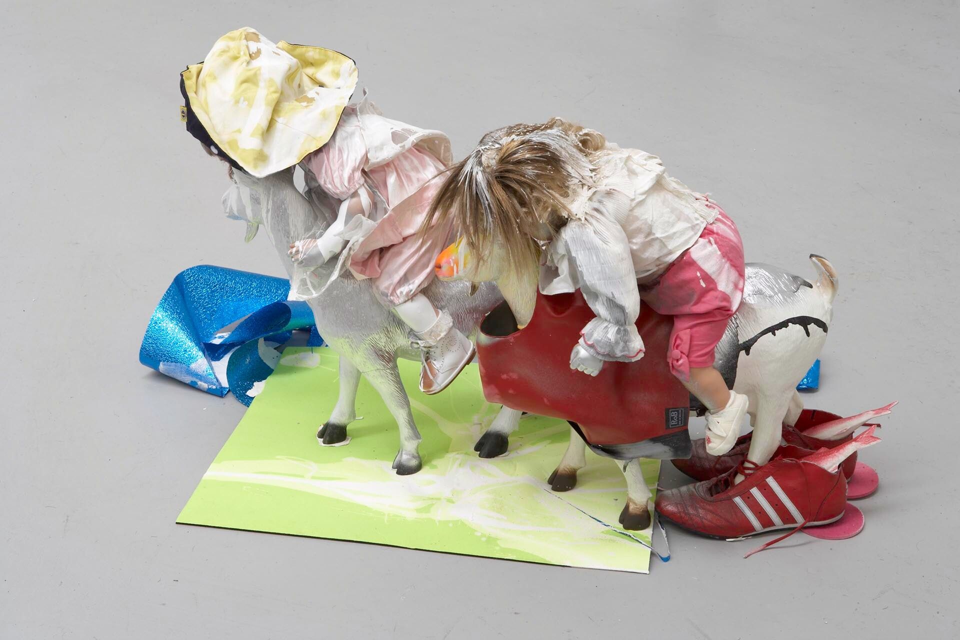 An untitled mixed media sculpture by Isa Genzken, dated 2006.