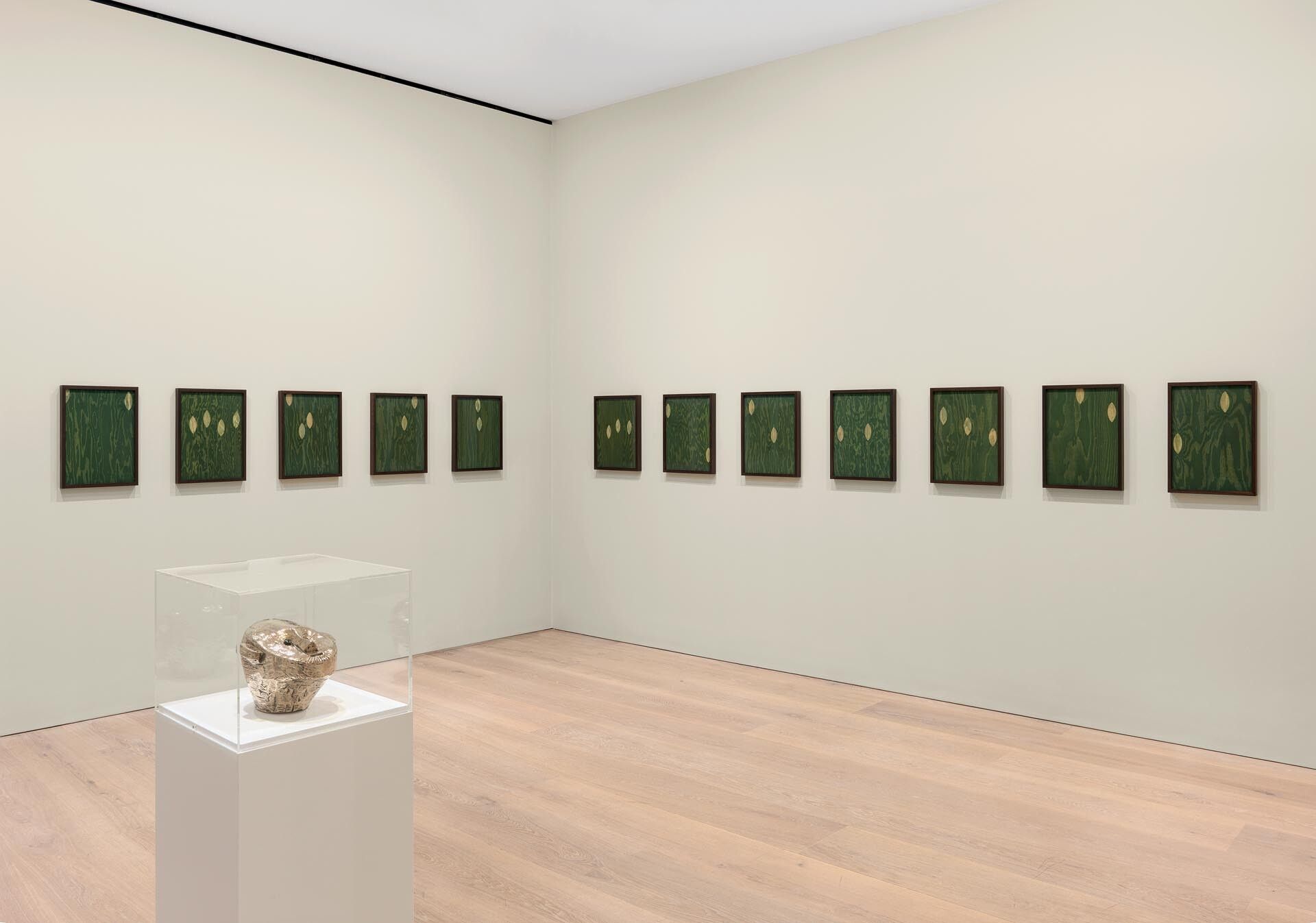 An installation view of the exhibition Sherrie Levine: Pie Town, at David Zwirner London, dated 2017.
