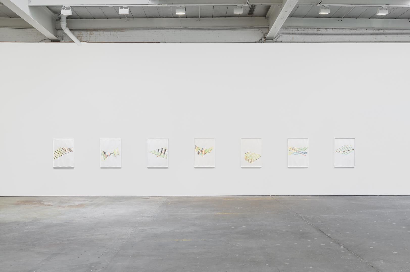 An installation view of the exhibition Tomma Abts, at David Zwirner New York, dated 2014.