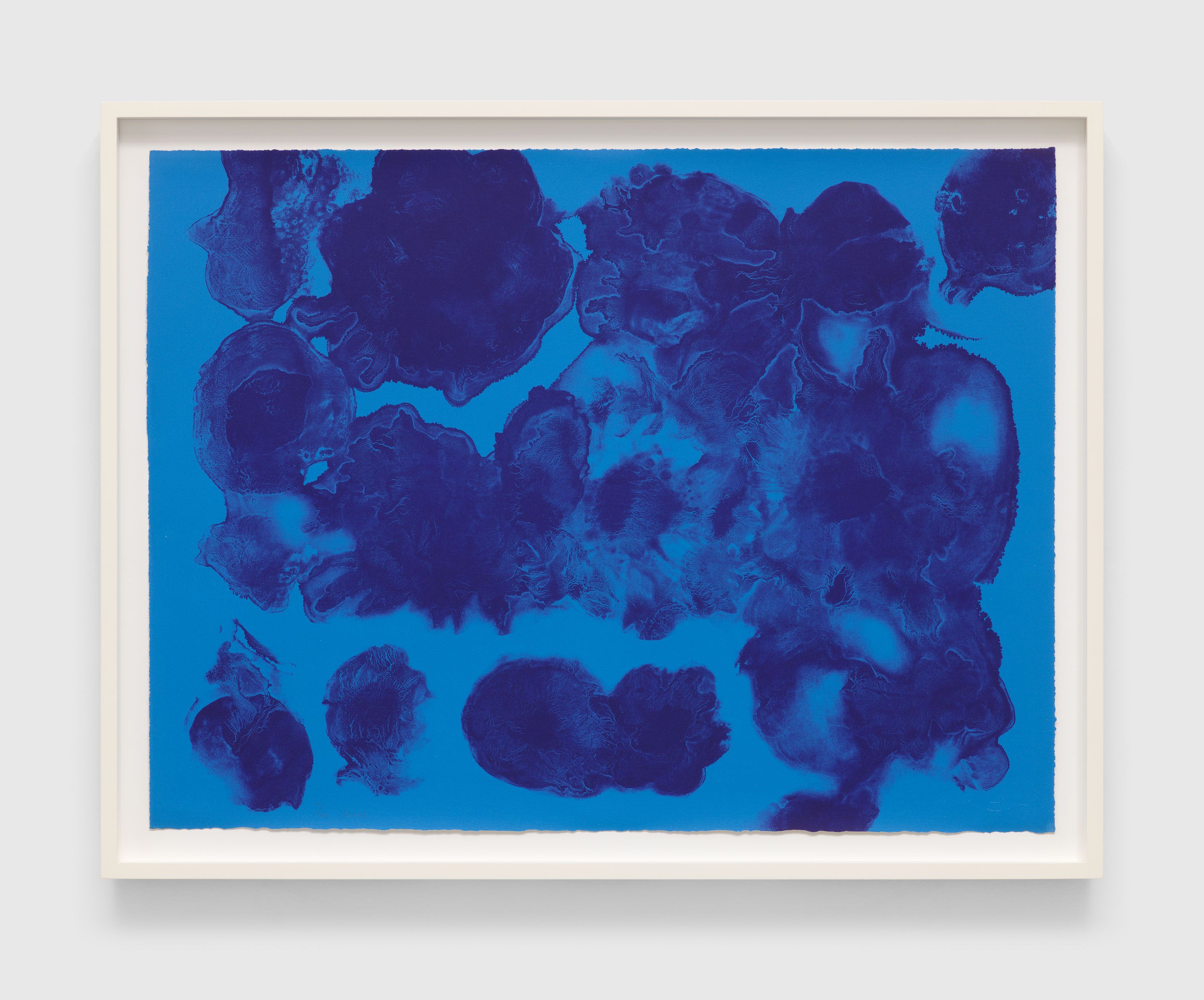 A print by Ruth Asawa, called Untitled (TAM.1487-II, Blue and Purple), dated 1965.