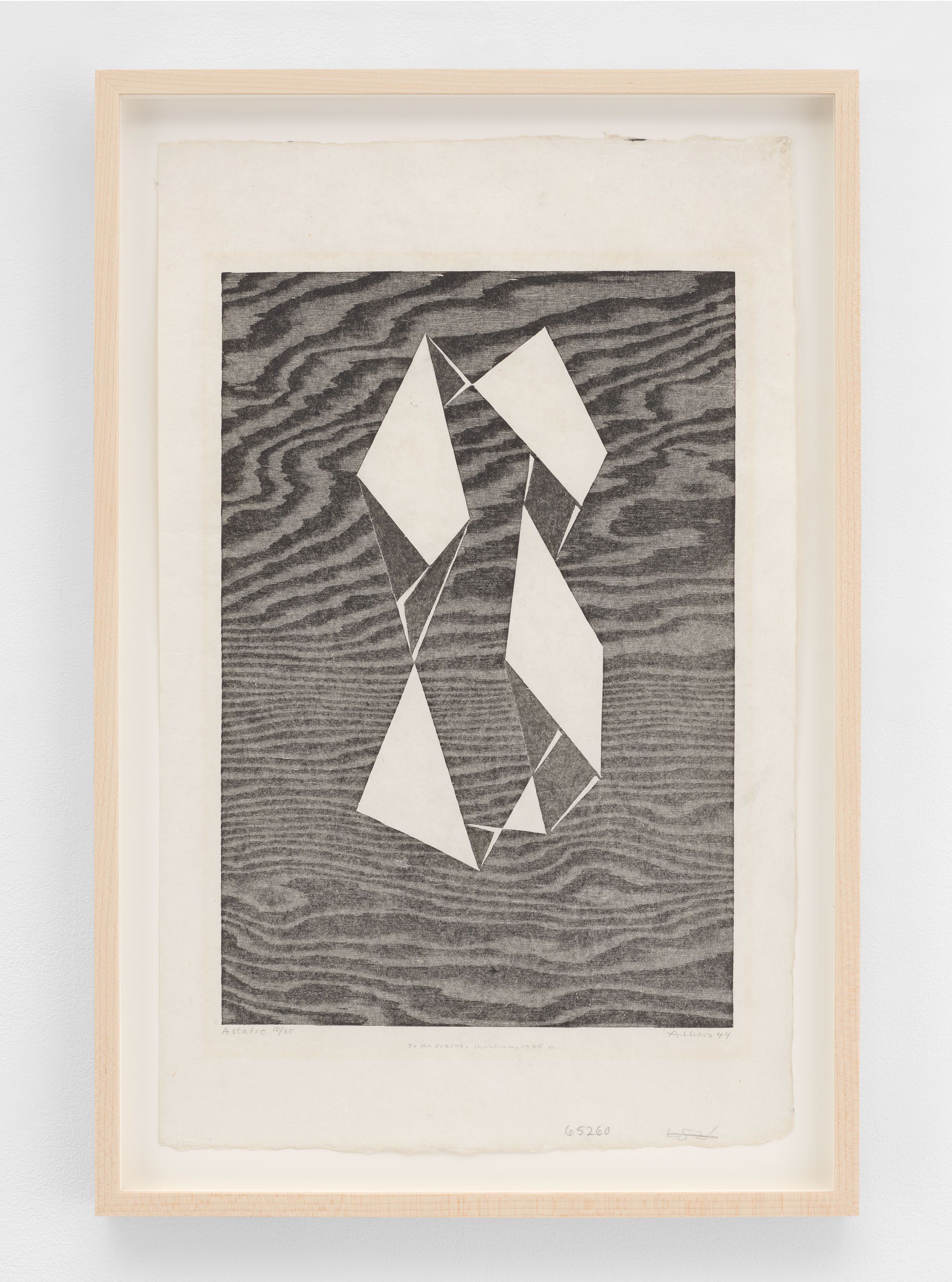 An artwork by Josef Albers, titled Astatic, dated 1944.