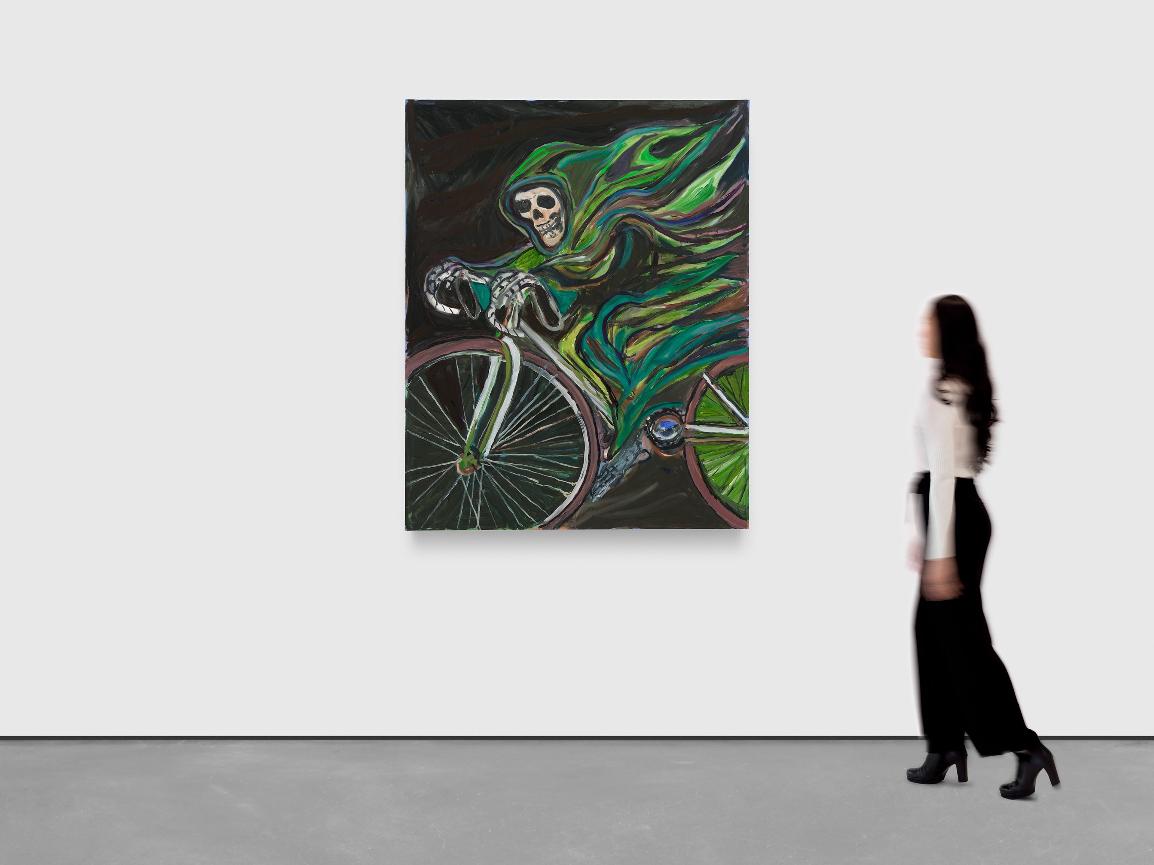 A painting by Josh Smith, titled The Getaway, dated 2025.