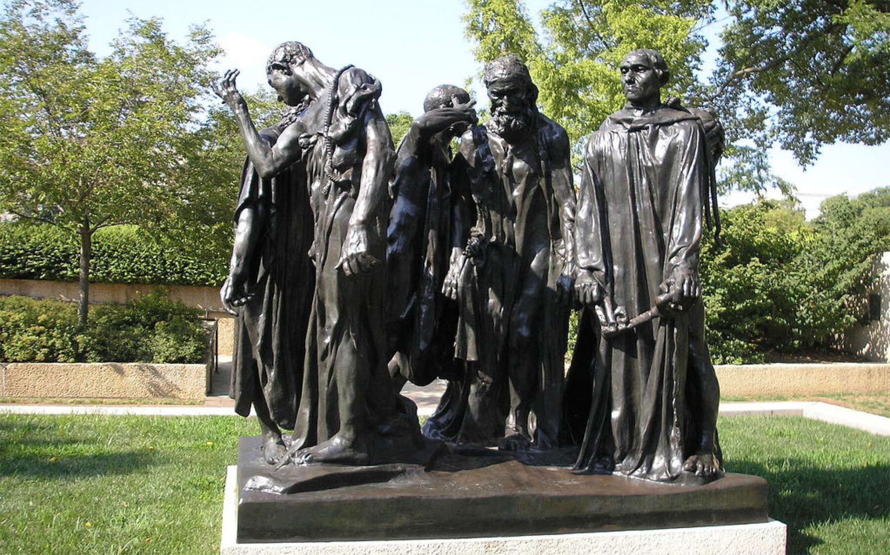 A photo of Auguste Rodin's The Burghers of Calais, dated 1884–1889.