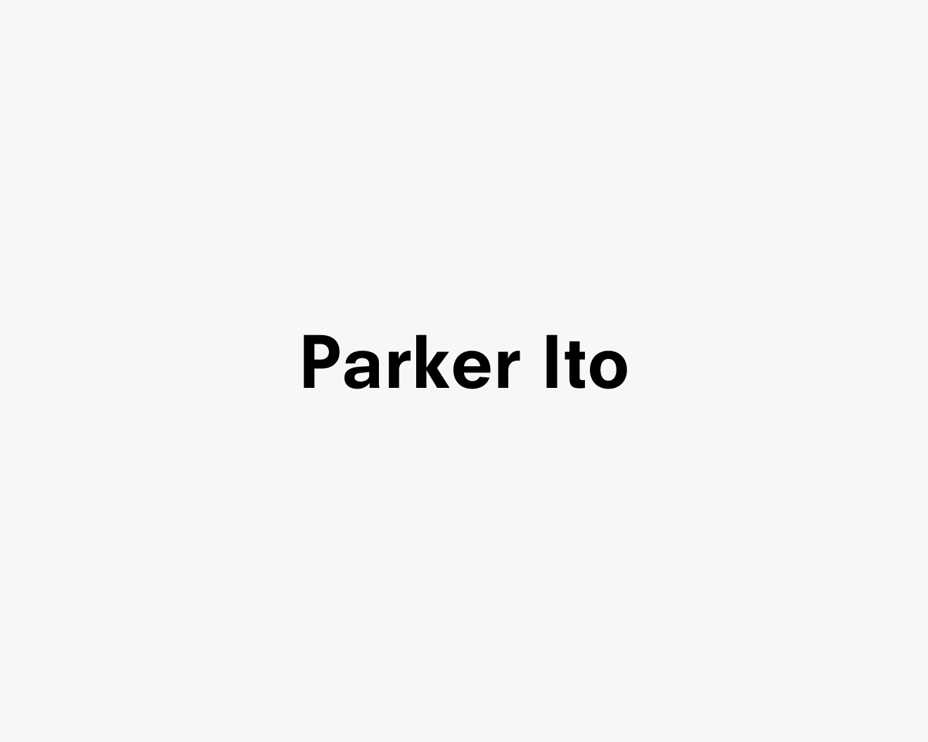 A text description that reads Parker Ito