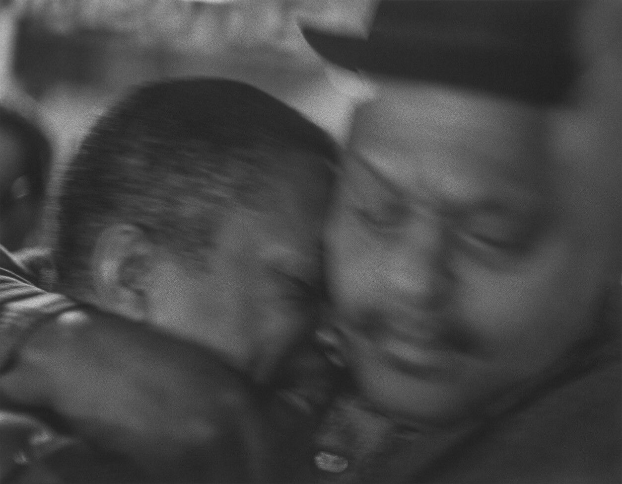 A silver gelatin print by Roy DeCarava, titled John Coltrane and Ben Webster, dated 1960.