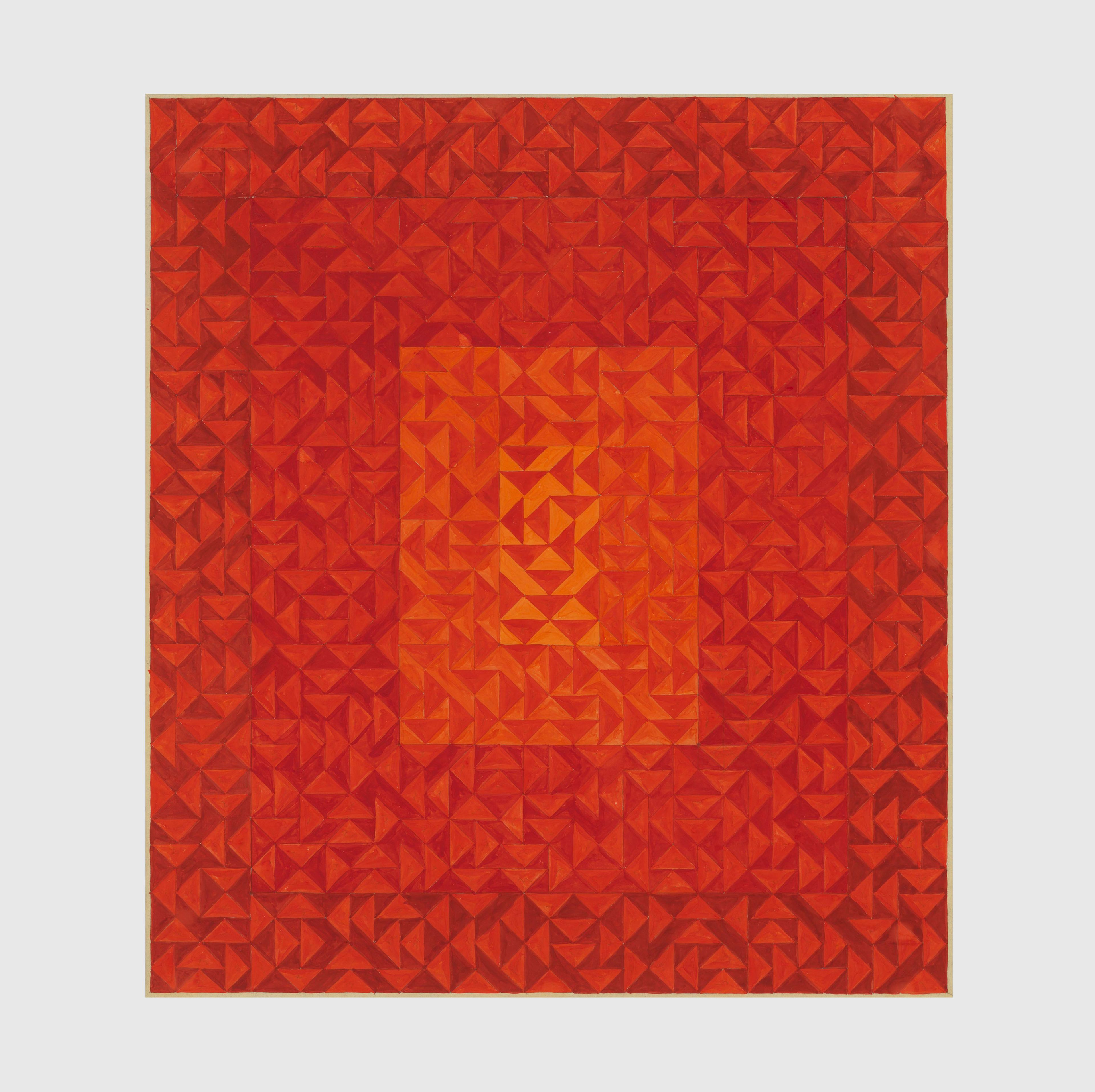 A drawing by Anni Albers, titled Color study, circa 1970.