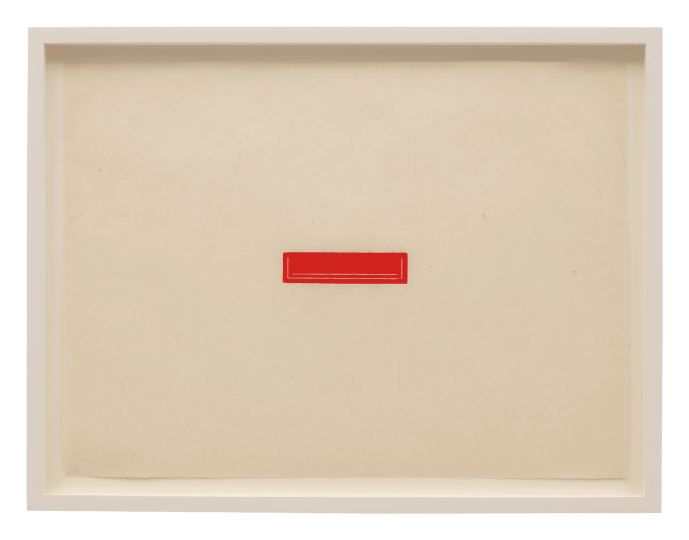 An untitled woodcut on Japanese paper with cut edge by Fred Sandback, dated 1976.