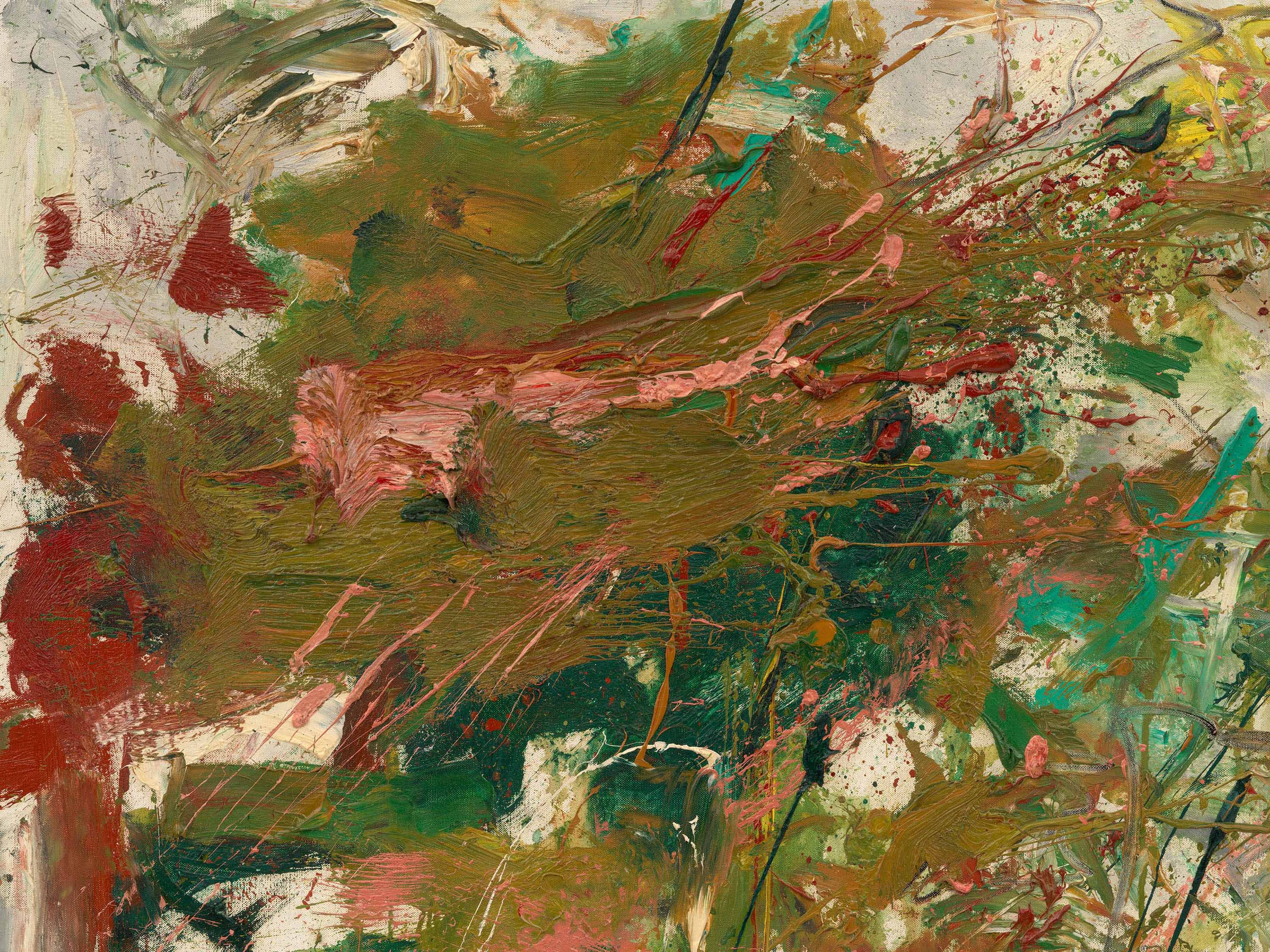 A detail from an untitled painting by Joan Mitchell, dated circa 1961.