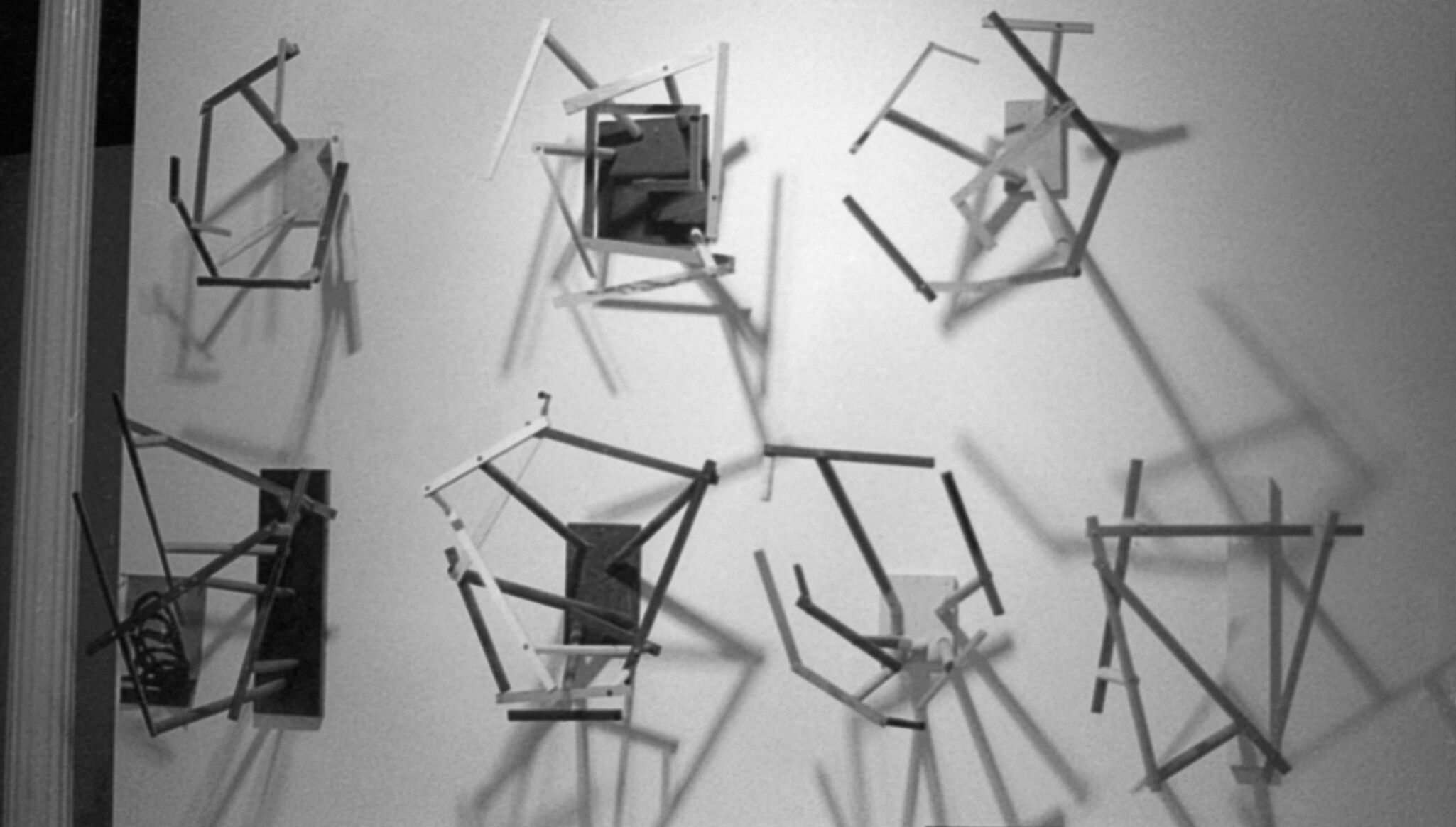 A photograph taken by Al Taylor of the artist's Franklin Street studio in New York, Dated 1987.