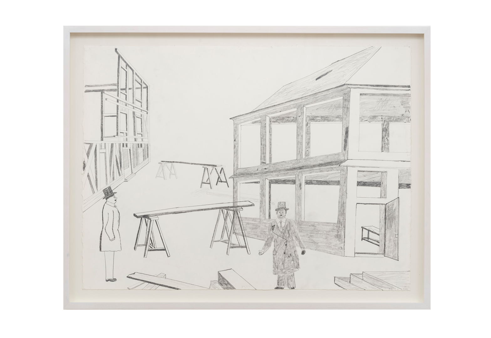 A drawing by Jockum Nordstrom, titled Förändringen/The change, dated 2019.