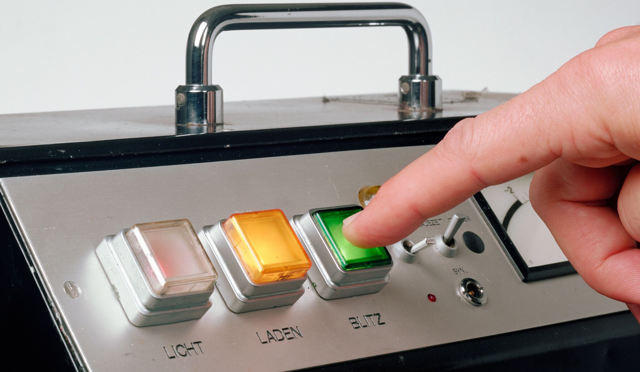 A detail from a photograph by Christopher Williams titled Bläsing G 2000, Bläsing GmbH, Essen Model: Christoph Boland November 15, 2010, dated 2010