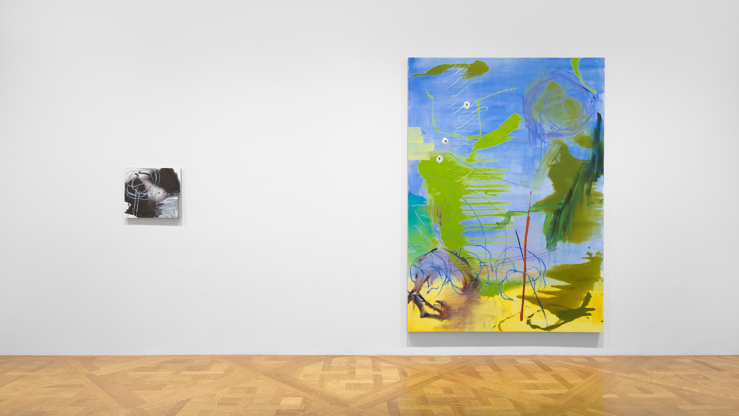An Installation view, Emma McIntyre, An echo, a stain, David Zwirner, New York, dated 2023