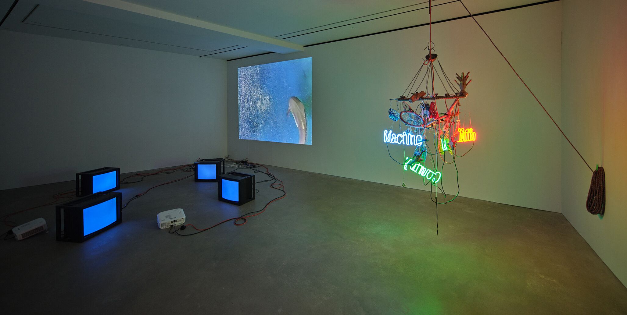 An installation view of an exhibition titled The Real World at David Zwirner, Hong Kong, in 2021.
