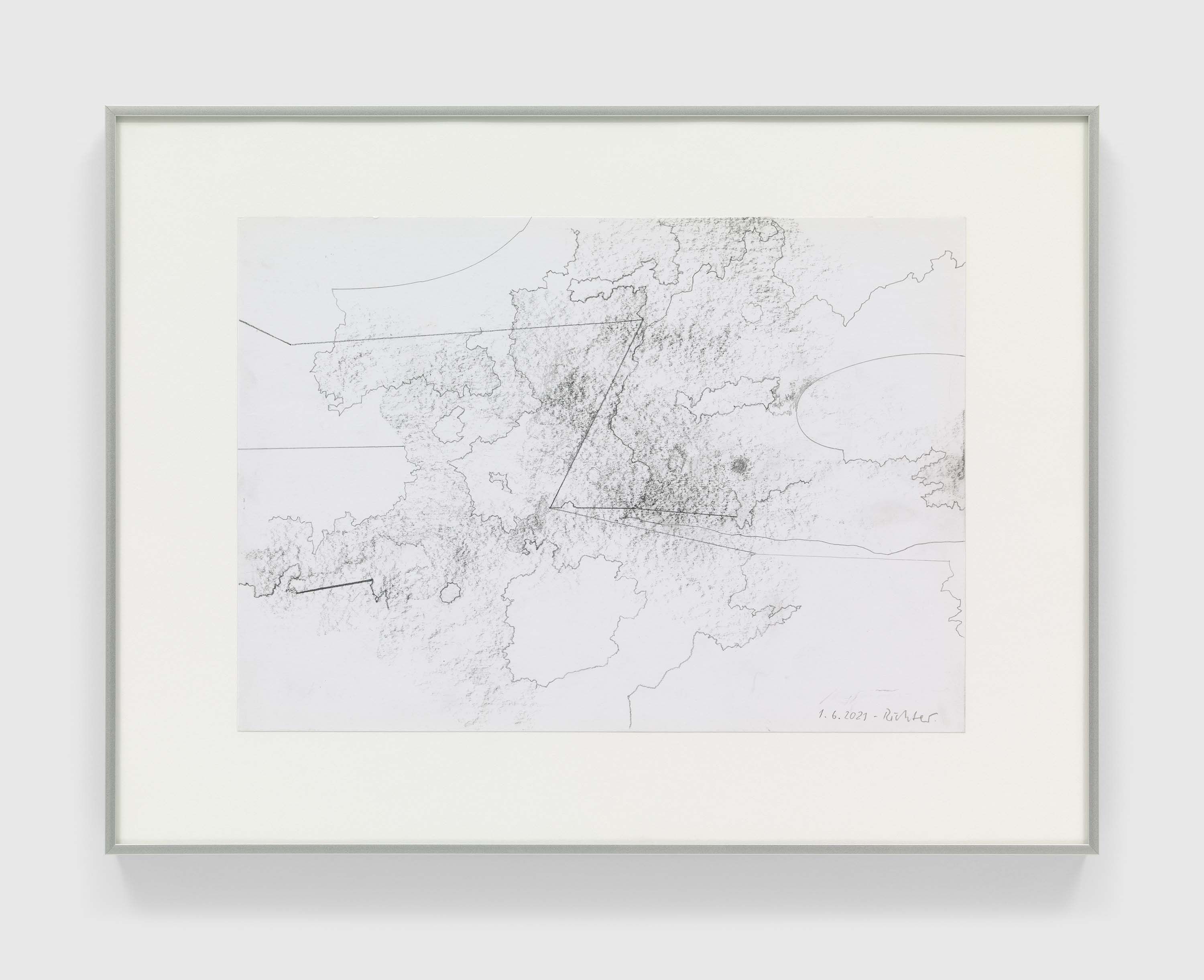 A drawing by Gerhard Richter, titled 1.6.21, dated 2021.